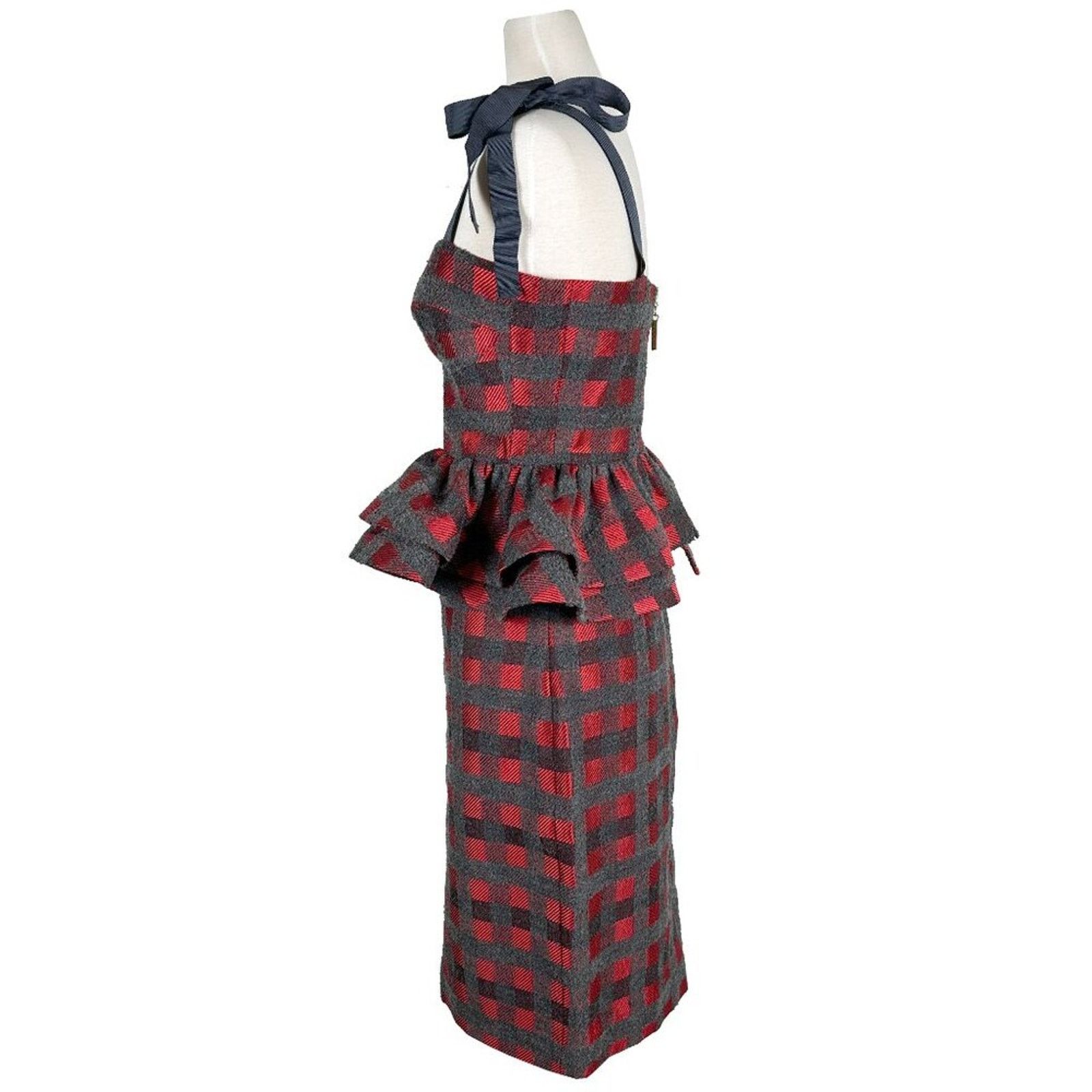 Other Silvia Tcherassi Red Plaid Delaney Skirt Dakia Top Set Dress Size L / US 10 / IT 46 - 2 Thumbnail