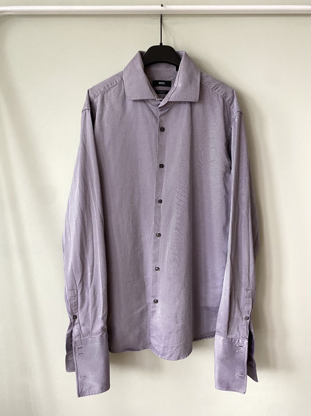 Hugo Boss Hugo Boss French cuffs tailored ls stripe shirt Size US L / EU 52-54 / 3 - 1 Thumbnail