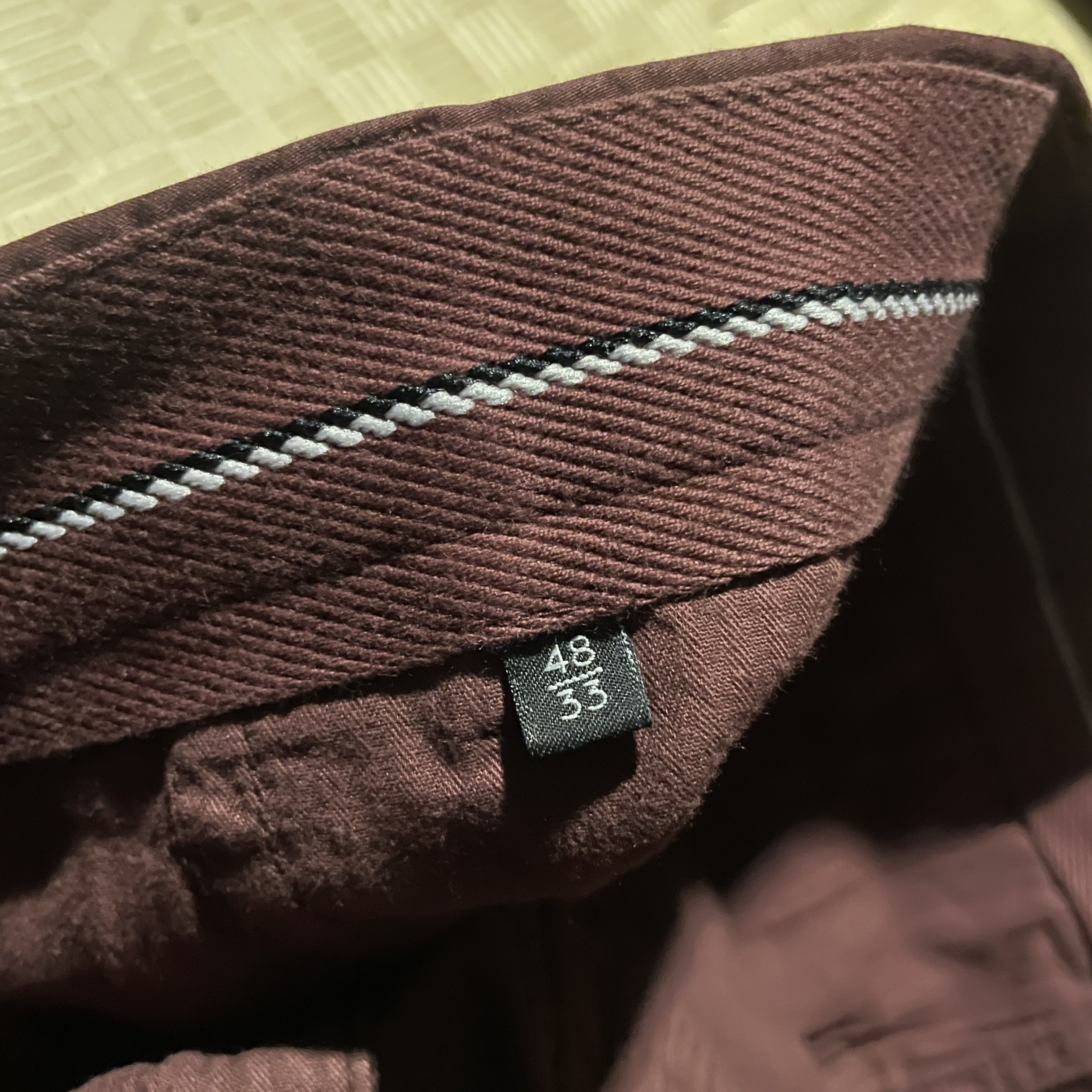 Z Zegna Z Zegna Slim Fit Cotton Bordeaux Chino Trousers Size US 33 - 8 Thumbnail