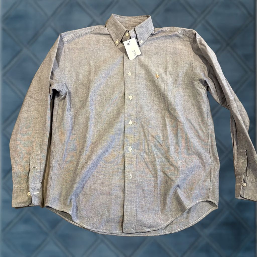 Ralph Lauren VINTAGE RALPH Lauren Blue Label Button-Down Shirt MADE HONG KONG Size 2 Woman Blue Label Button-Up Shirt Casual 100% Cotton Long Sleeve Size XXL / US 16-18 / IT 52-54 - 1 Thumbnail