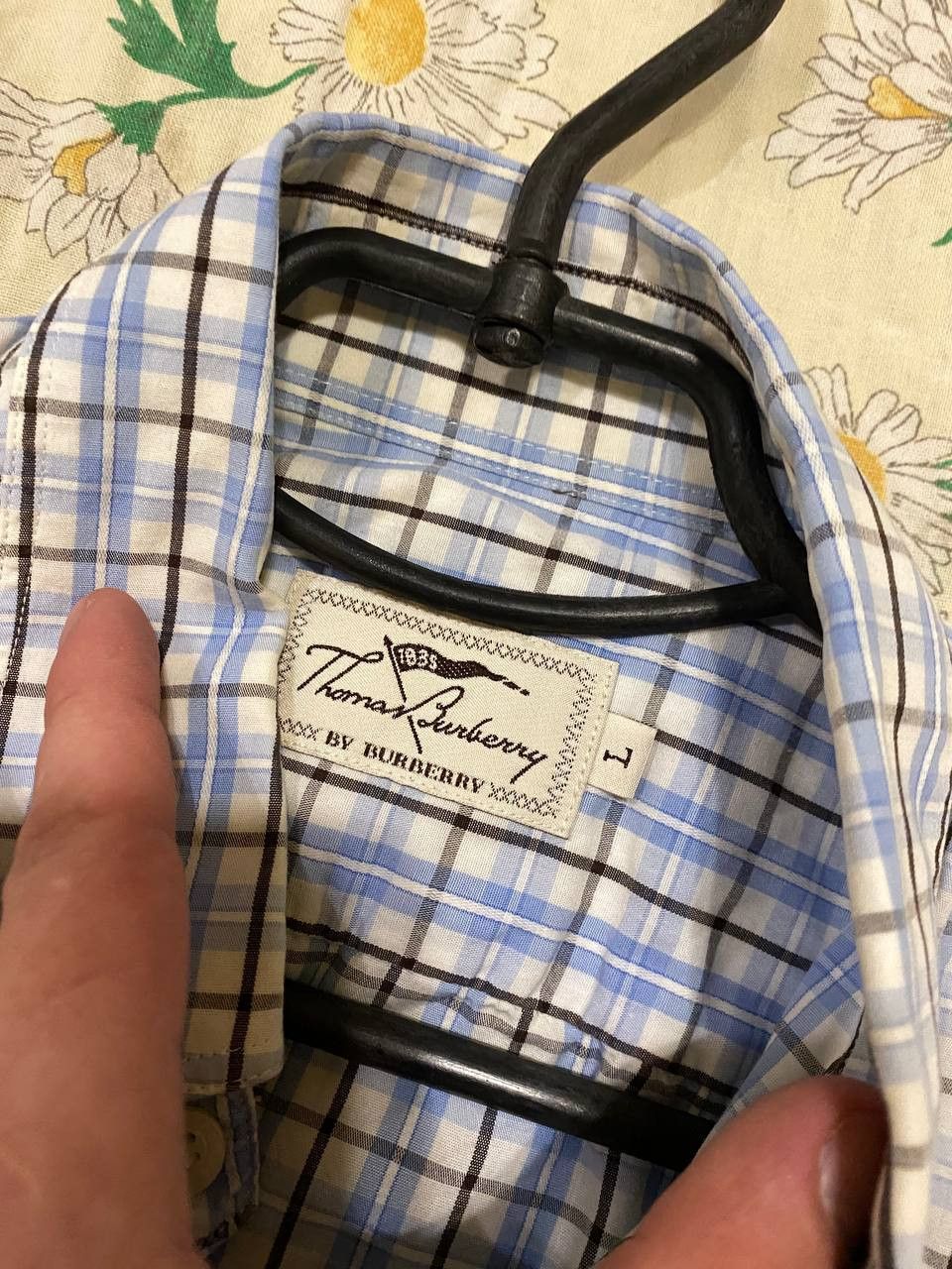 Burberry Burberry London Long Shirt Men's Check Plaid Size US L / EU 52-54 / 3 - 4 Thumbnail