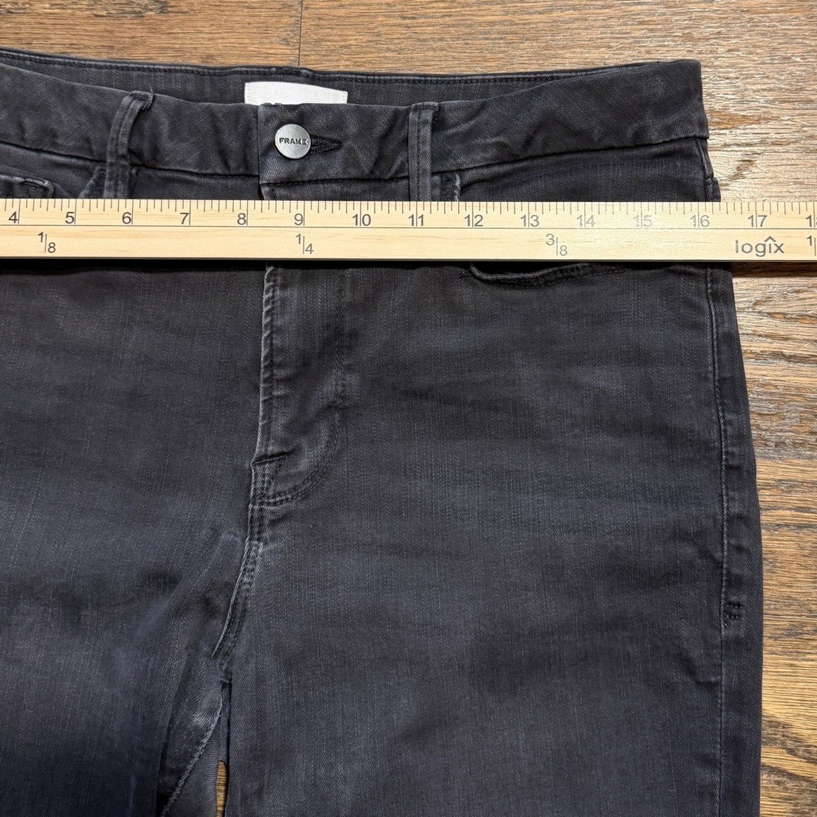 Frame Frame Le Mini Boot Cut Jeans Black Noir High Rise Size 32 Size 32" / US 10 / IT 46 - 3 Thumbnail