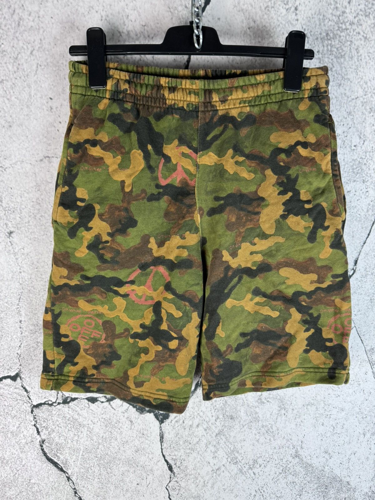Off-White Off-White Camo Baggy Sweat Shorts | Grailed