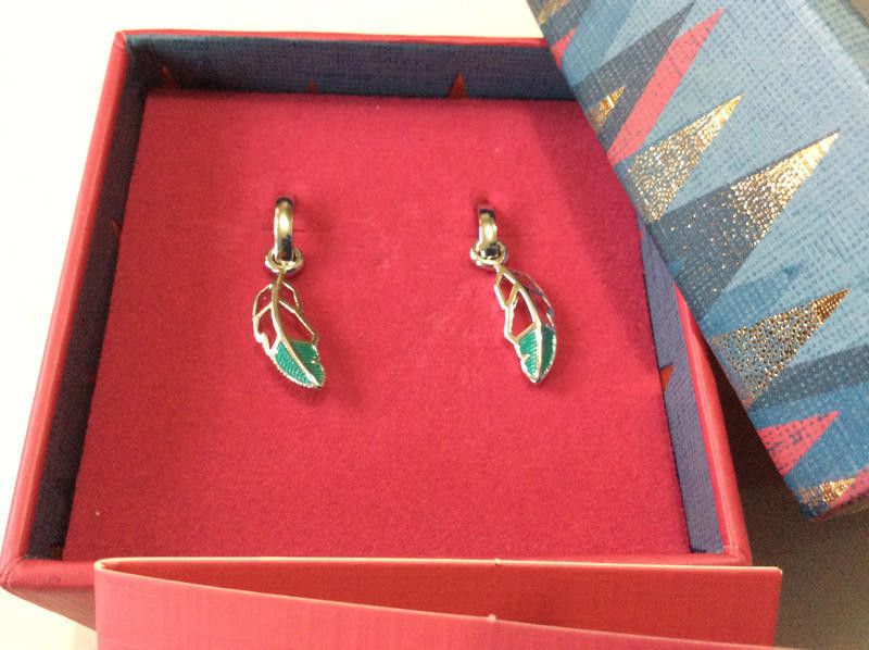 Designer Lovely earring for her leaves green earring Size ONE SIZE - 2 Thumbnail