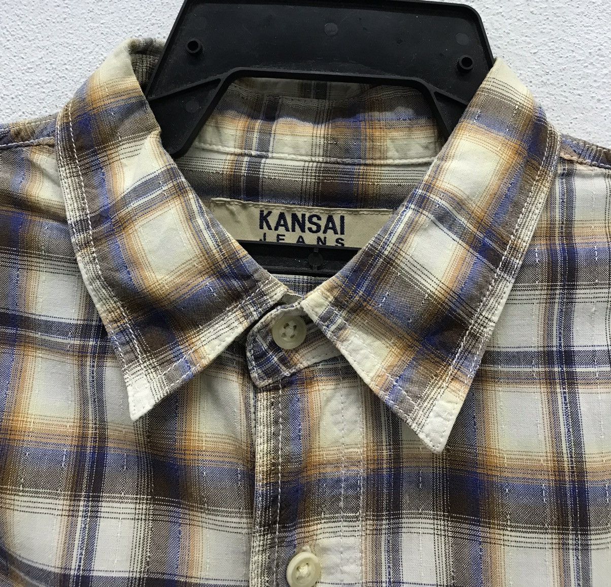 Kansai Yamamoto × Vintage Vintage Kansai Jeans Long Sleeve Shirt Button Up Size US L / EU 52-54 / 3 - 3 Thumbnail