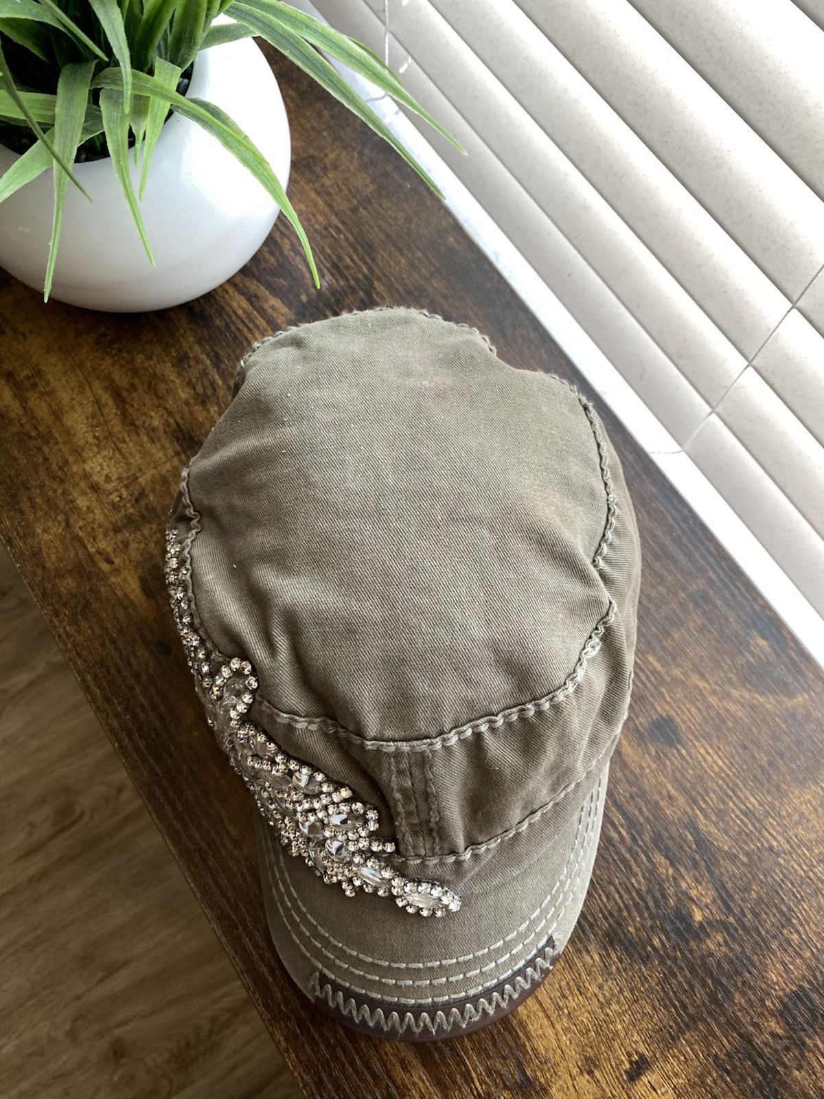 Other Y2K Crystal Embellished Army Hat Size ONE SIZE - 4 Thumbnail