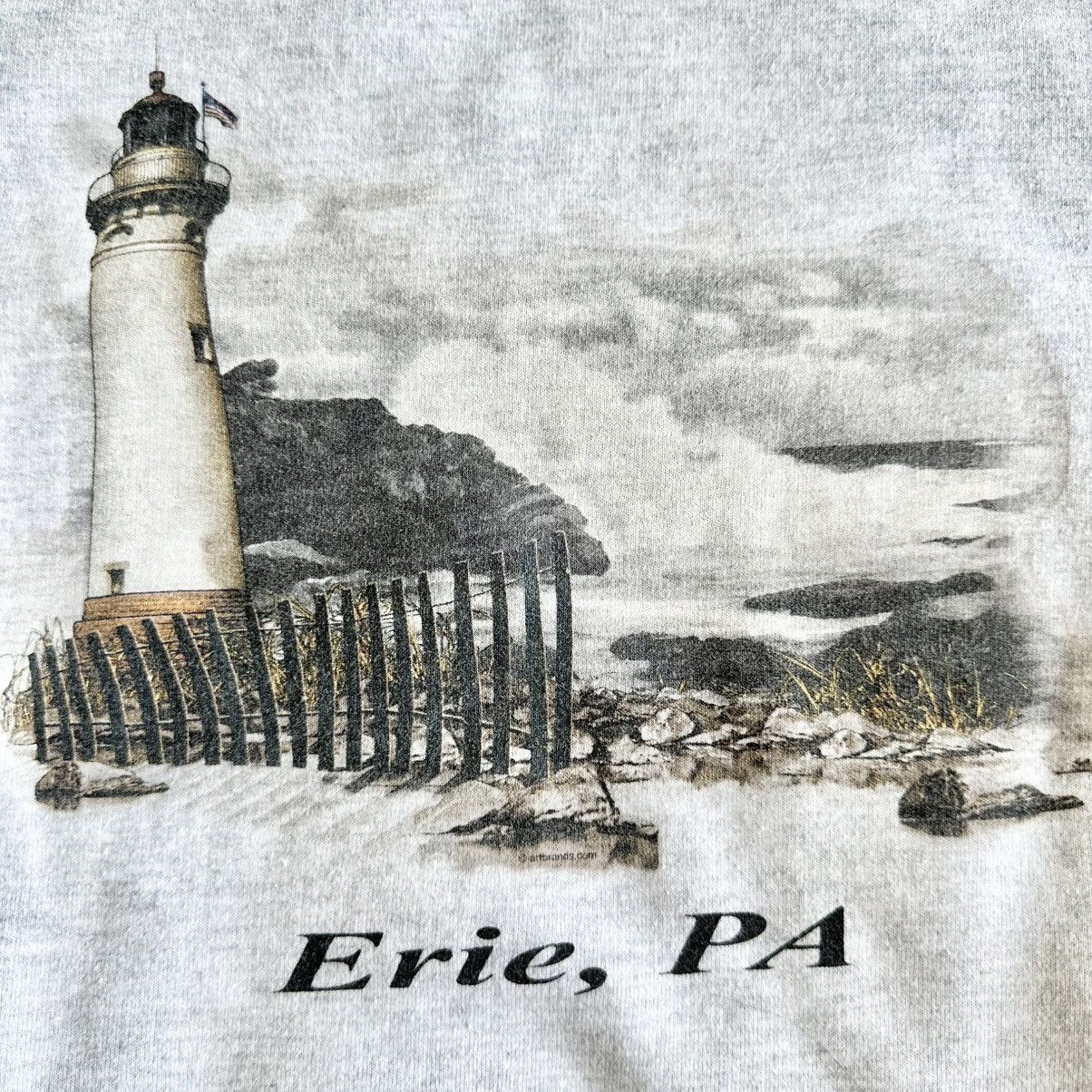 Gildan Vintage Lake Erie Pennsylvania Crewneck Sweatshirt Mens M Size US M / EU 48-50 / 2 - 7 Thumbnail