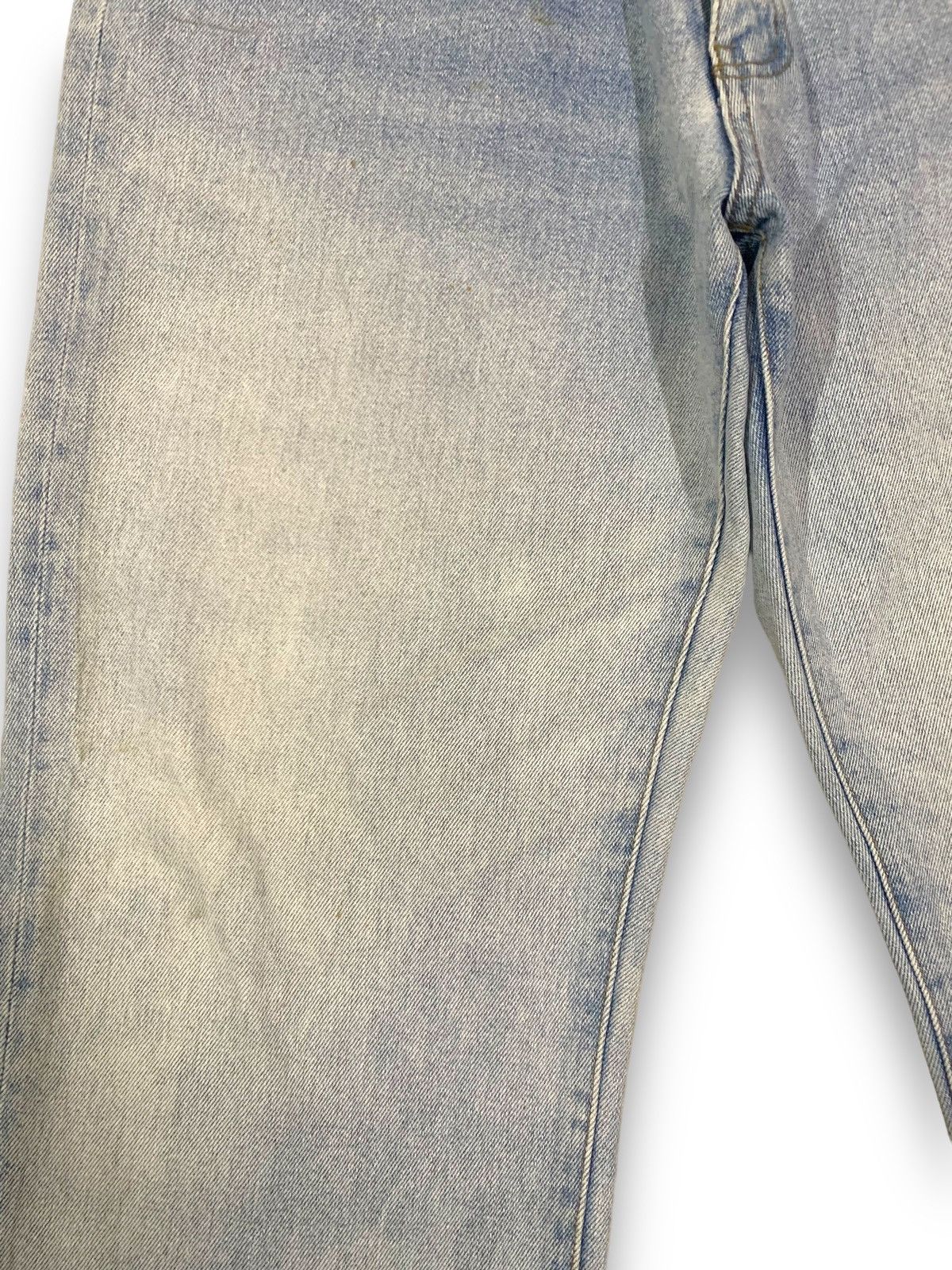 Hanes Vintage 80s Hanes Blue Wash Baggy Distressed Jeans Size US 32 / EU 48 - 6 Thumbnail