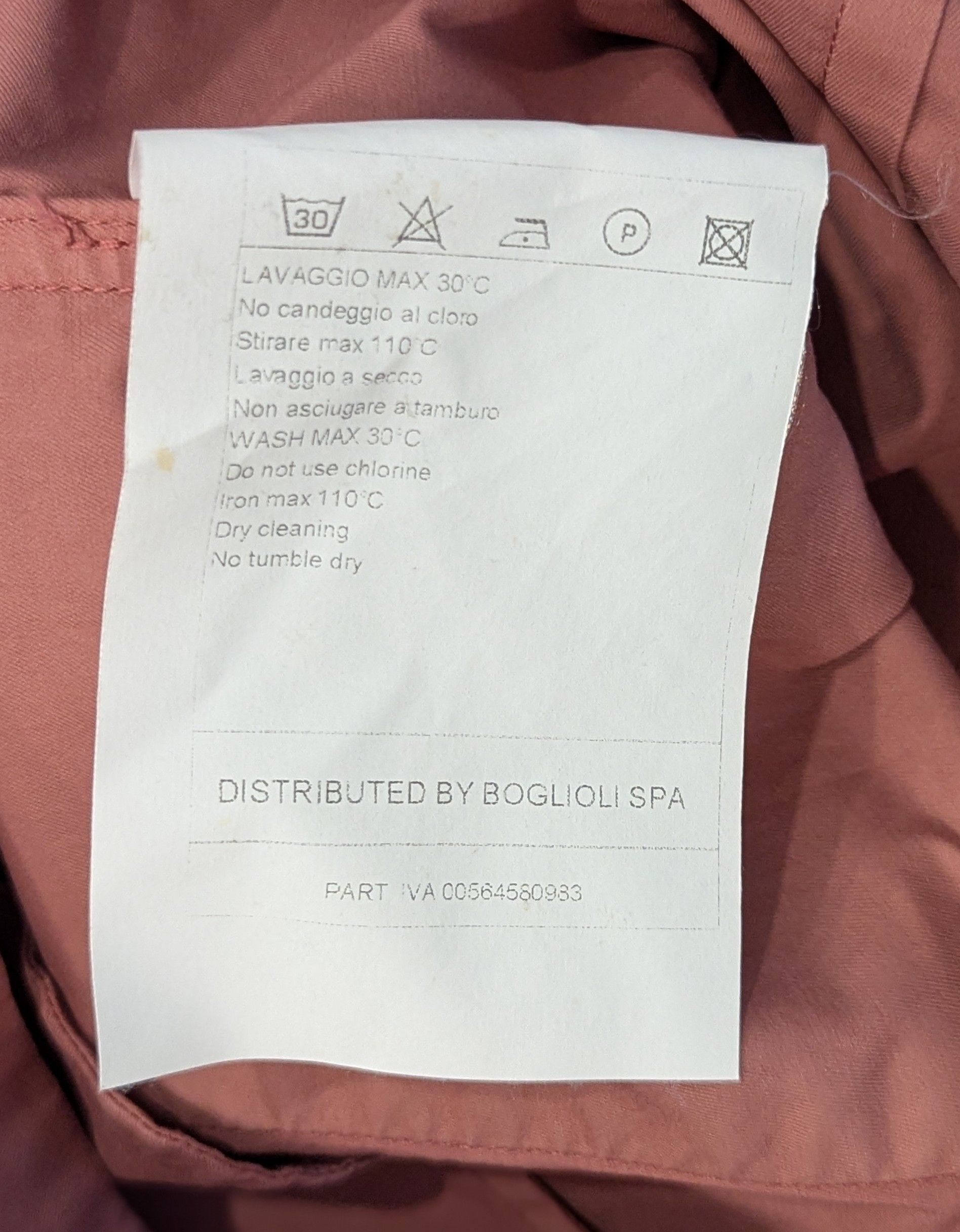 Boglioli BOGLIOLI Stretch Cotton LS Button Front Overshirt Pink 2XL Size US XXL / EU 58 / 5 - 7 Thumbnail