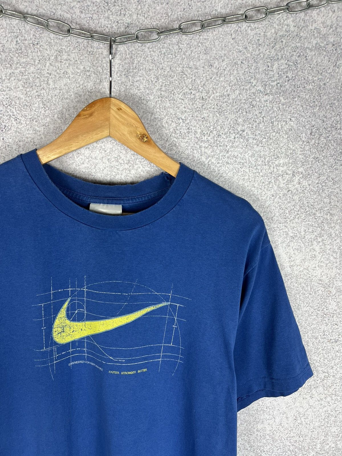 Nike Vintage Nike Big Logo Swoosh Trashed Tee Size US L / EU 52-54 / 3 - 2 Thumbnail