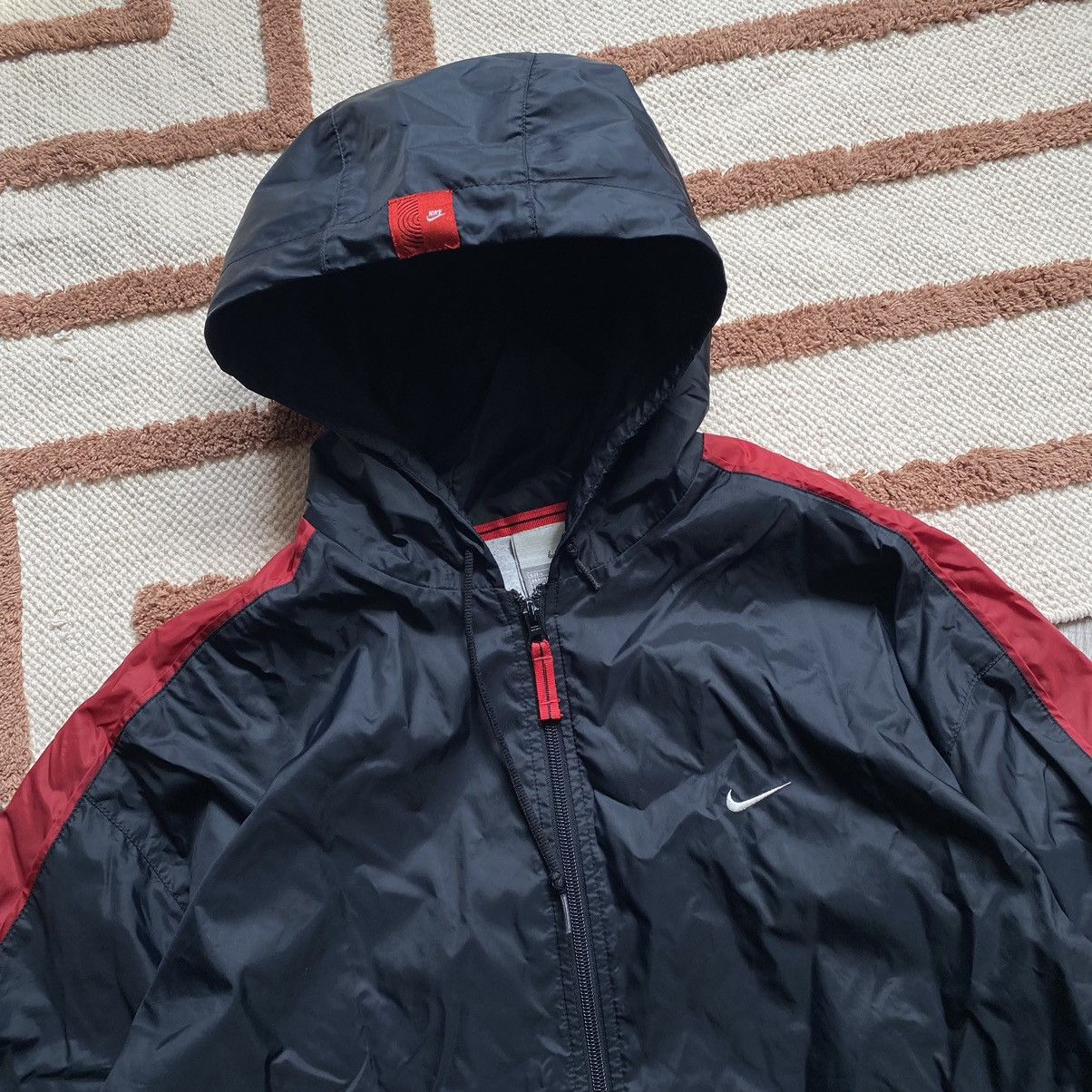 Nike × Vintage NIKE Y2K DRILL BIG LOGO TRACK NYLON JACKET Size US L / EU 52-54 / 3 - 4 Thumbnail