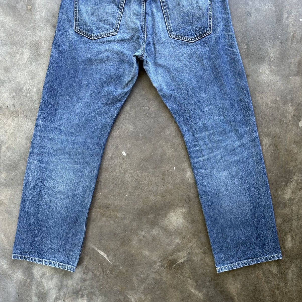 Japanese Brand Vintage Japanese Distressed Faded Denim Jean Pant W37 Size US 37 - 10 Thumbnail