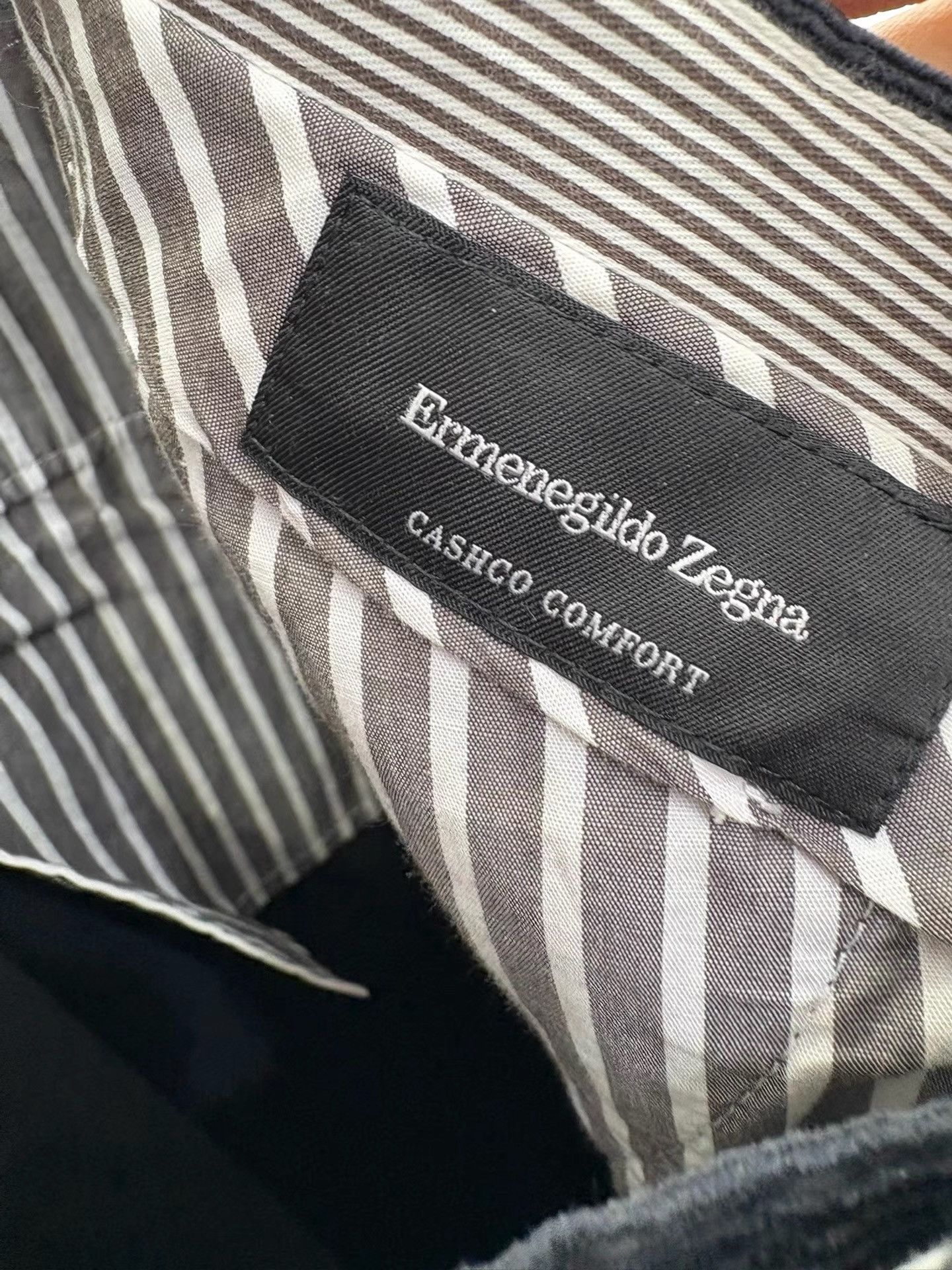 Ermenegildo Zegna Ermenegildo Zegna Black Corduroy Casual Pants K29 Size US 33 - 3 Thumbnail