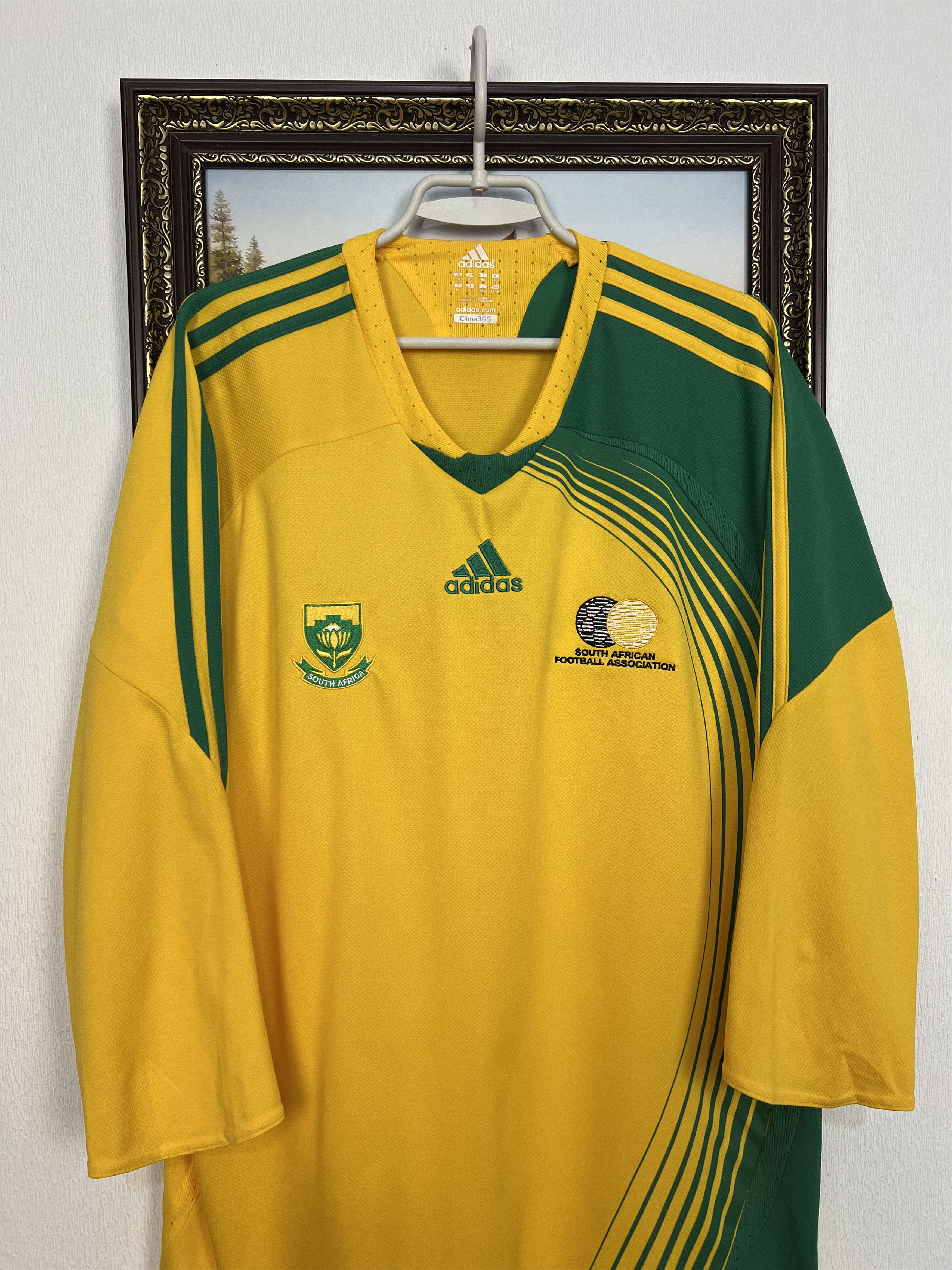 Adidas South Africa Home football shirt 2007 Soccer Jersey Trikot Size US XL / EU 56 / 4 - 2 Thumbnail