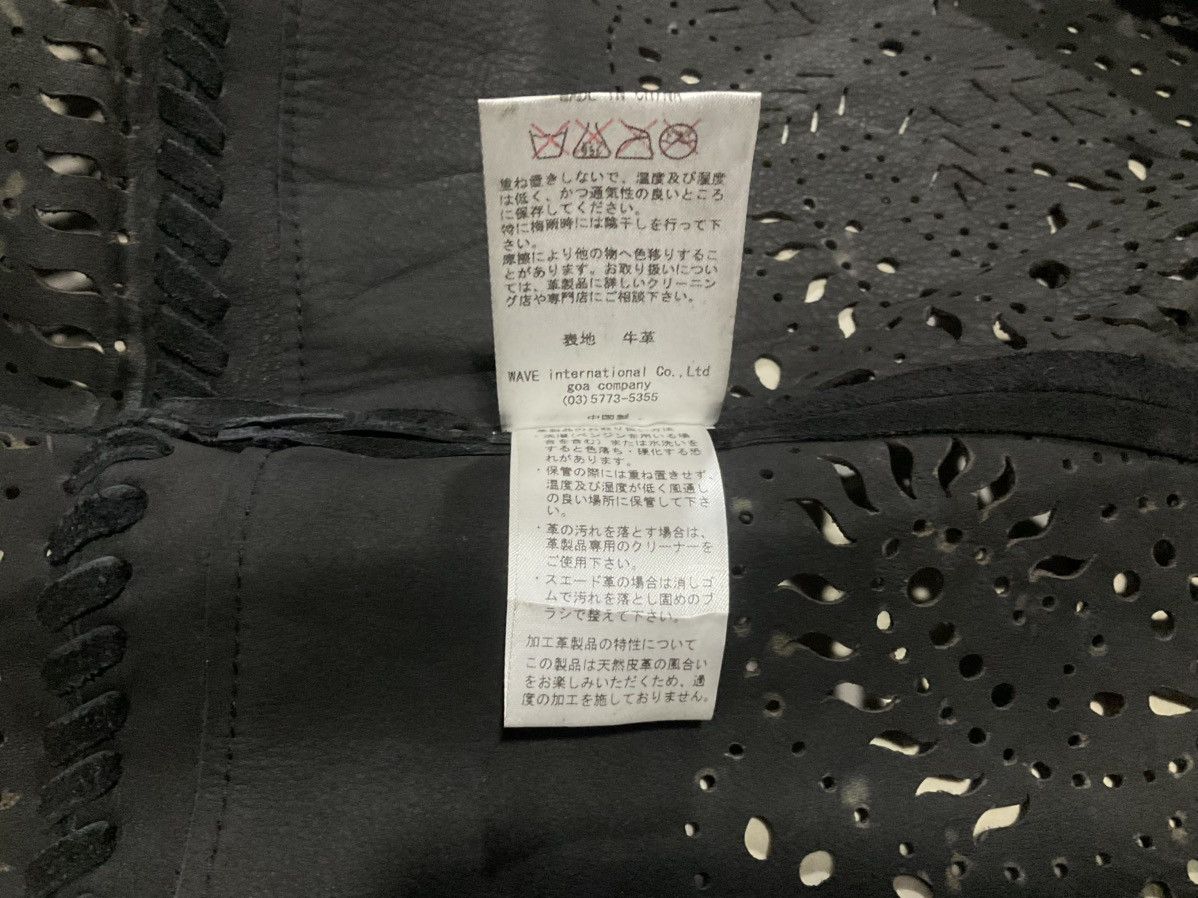 14th Addiction × Japanese Brand × Yasuyuki Ishii 🔥Rare Archived G.O.A Cowhide Leather Frayed Vest Perforated Size US M / EU 48-50 / 2 - 23 Thumbnail