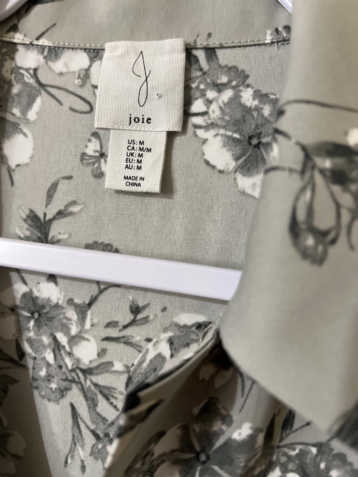 Jones New York Joie Women's Floral Button-Up Blouse Medium Size M / US 6-8 / IT 42-44 - 3 Thumbnail
