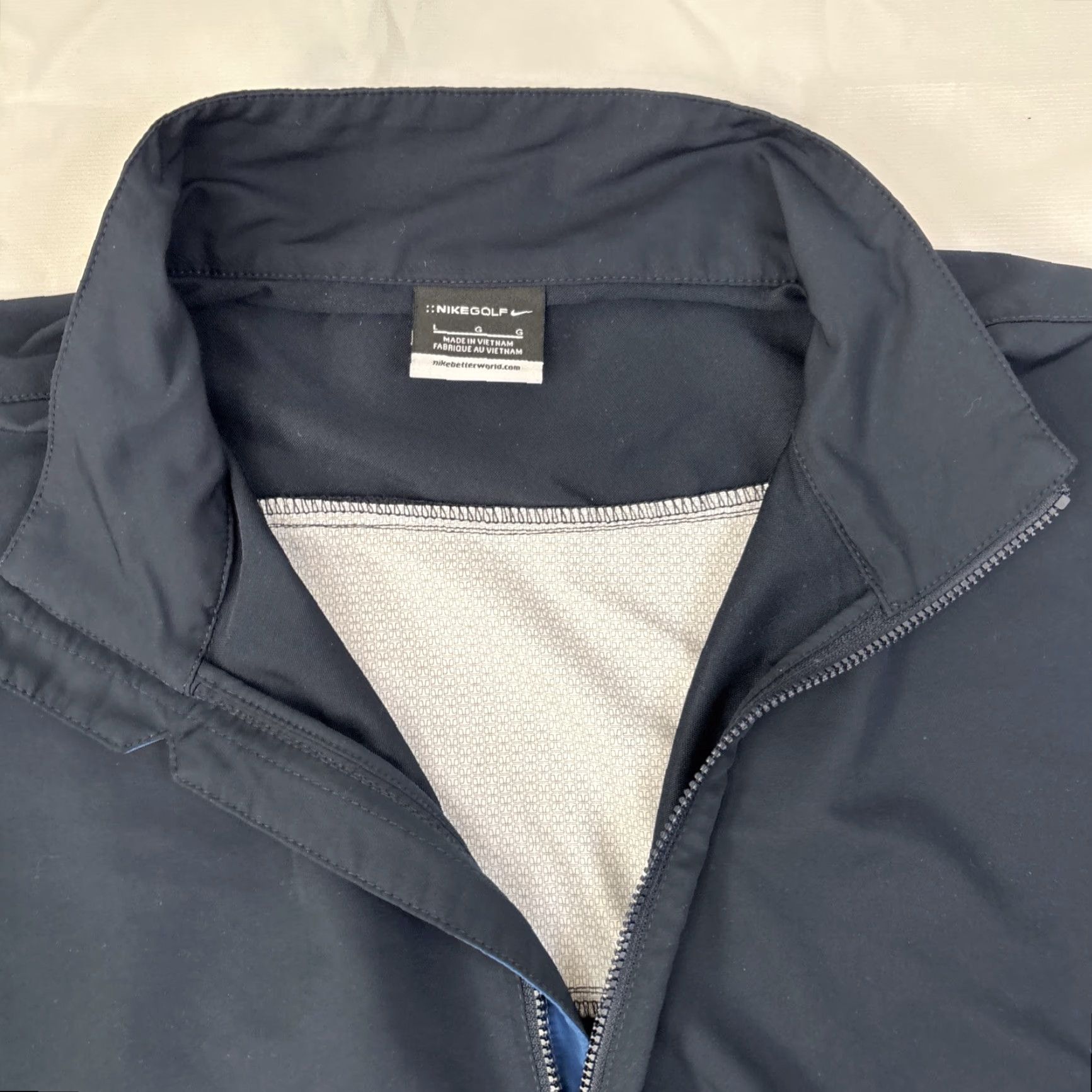 Nike Nike Golf Windbreaker Jacket Full Zip Men’s Large Black Blue Longsleeve Size US L / EU 52-54 / 3 - 2 Thumbnail