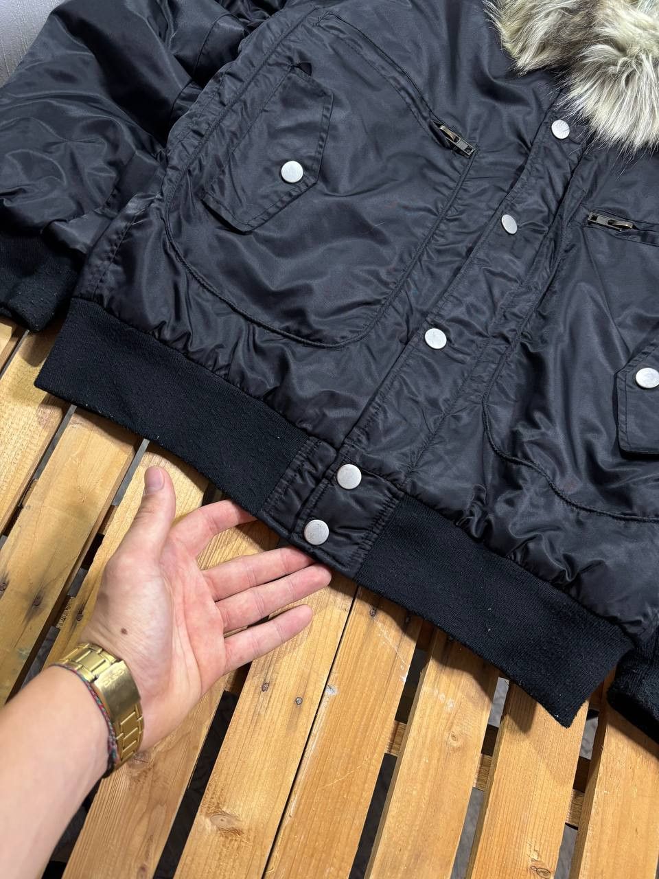 Japanese Brand Vintage FUR Avant Garde Y2K GOA style Bomber Jacket Size US M / EU 48-50 / 2 - 6 Thumbnail