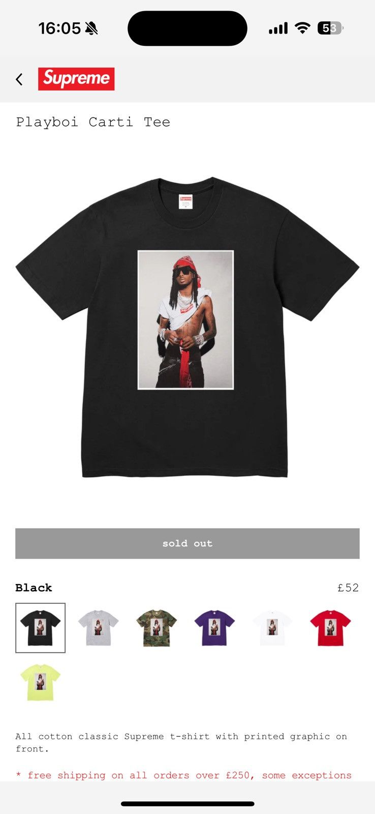 Supreme Supreme x Playboi Carti Tee Size US XL / EU 56 / 4 - 1 Preview