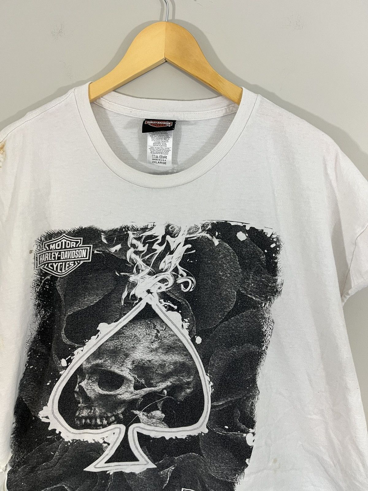 Harley Davidson Thrashed Harley Davidson Distressed Skull Boxy Fit Cut Off Size US XXL / EU 58 / 5 - 3 Thumbnail