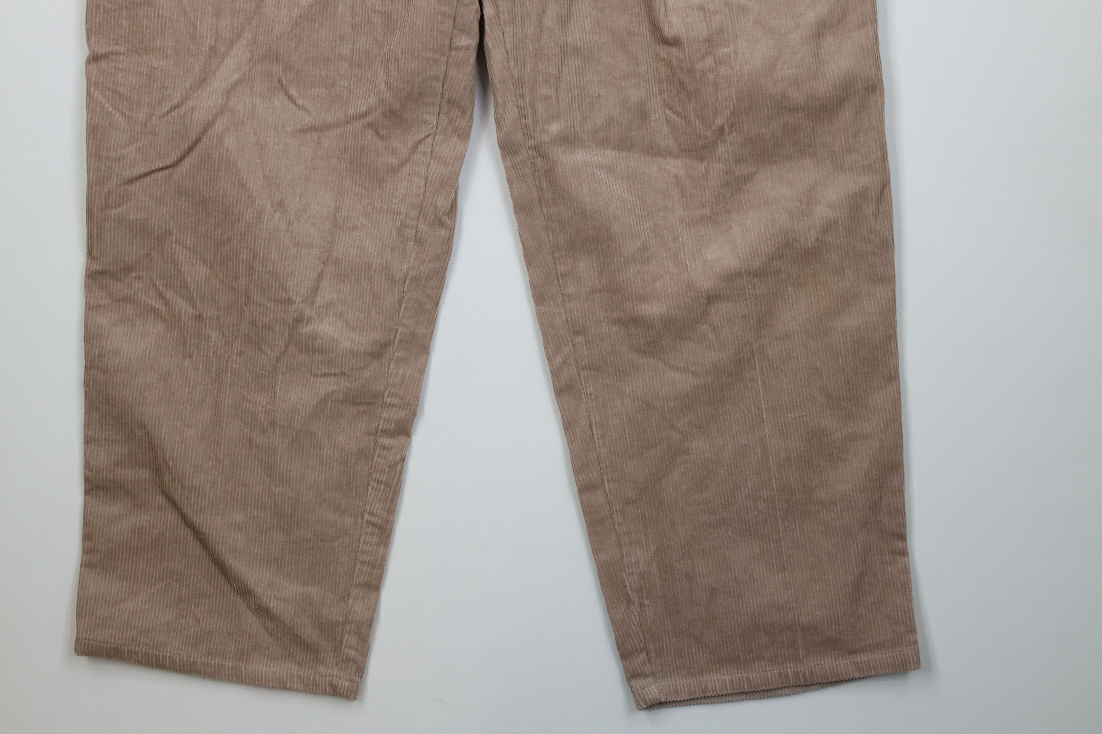 Vintage Vintage 90s Streetwear Wide Leg Corduroy Chino Pants Beige Size US 42 / EU 58 - 5 Thumbnail