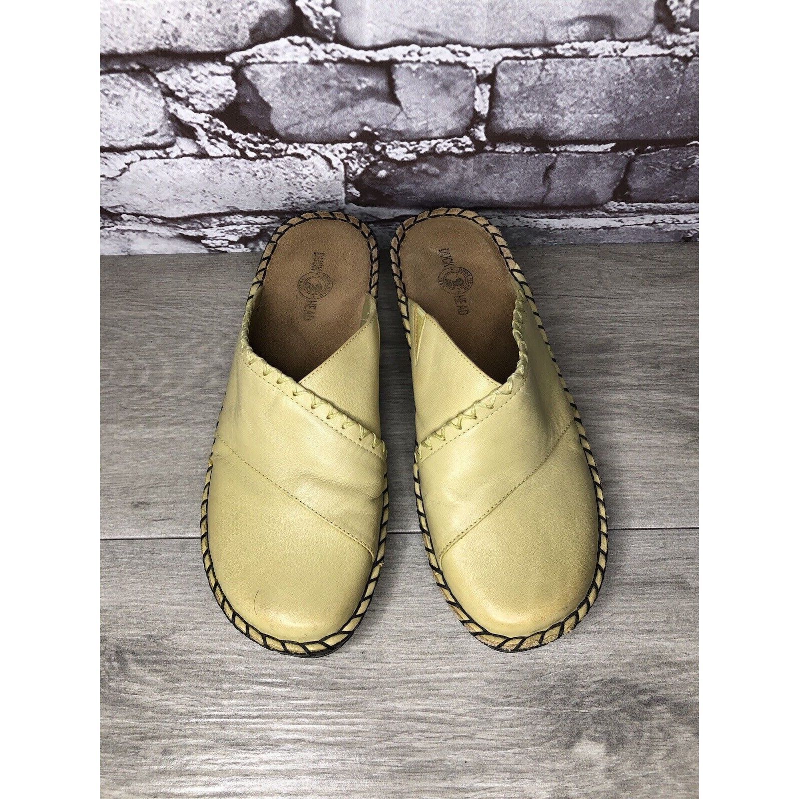 Duck Head Duckhead Yellow Leather Slip On Comfort Wedge Clogs Shoes Wo Size US 7 / IT 37 - 19 Thumbnail