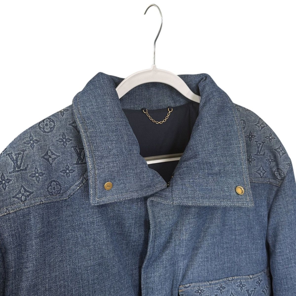 Louis Vuitton Louis Vuitton Monogram Padded Denim Jacket Indigo Size US XL / EU 56 / 4 - 4 Thumbnail