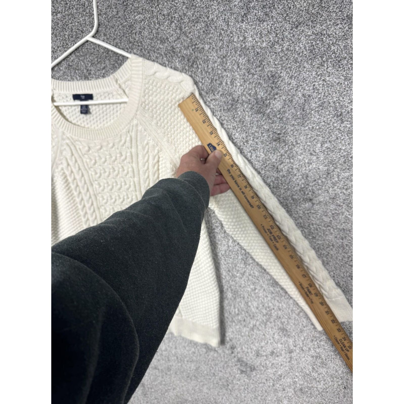 Gap Gap Sweater Sz XL Cream Cable Knit Cozy Timeless Capsule Preppy Layering Indie Size XL / US 12-14 / IT 48-50 - 3 Thumbnail