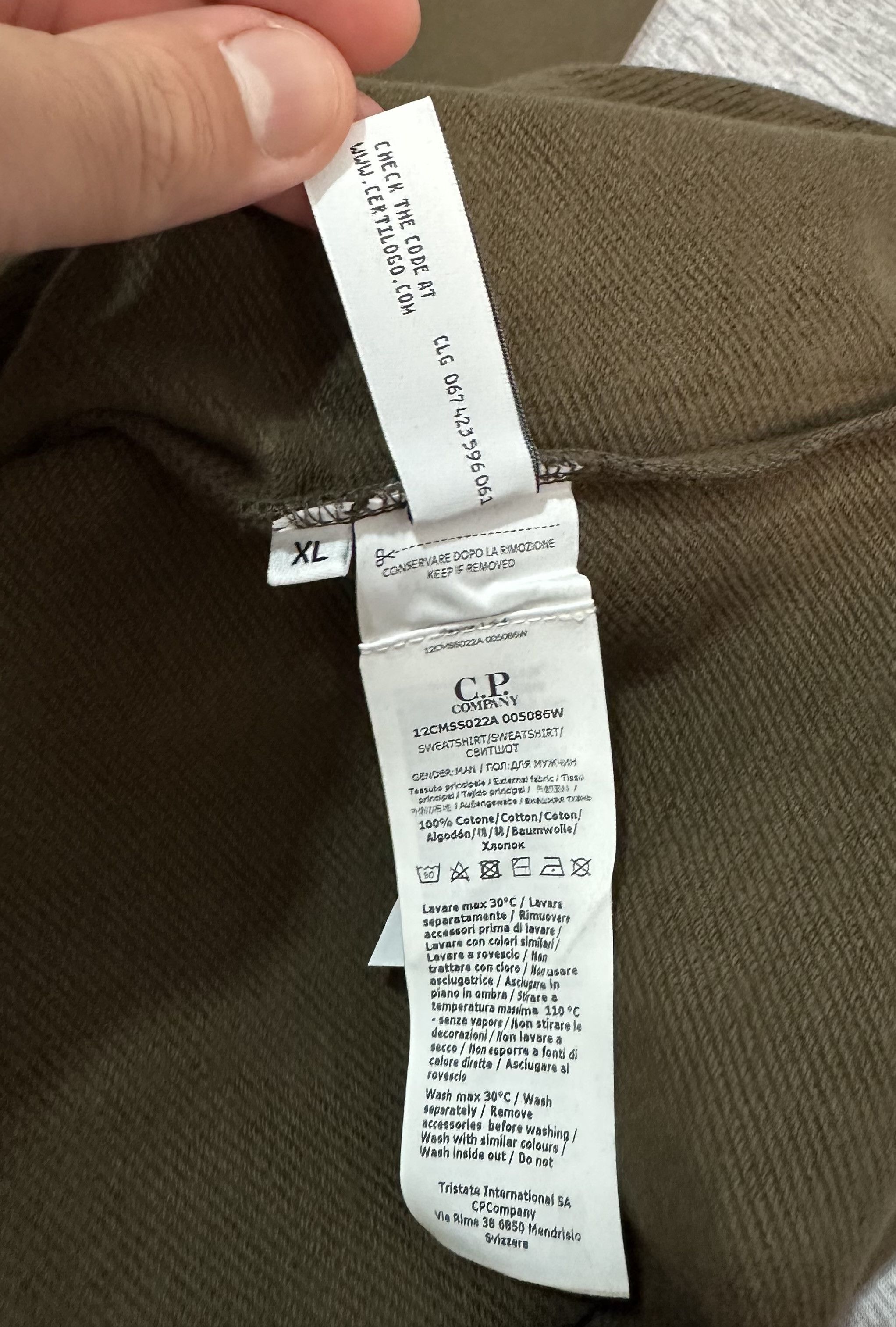 C.P. Company Diagonal Raised Fleece Sweatshirt Size US XL / EU 56 / 4 - 12 Thumbnail