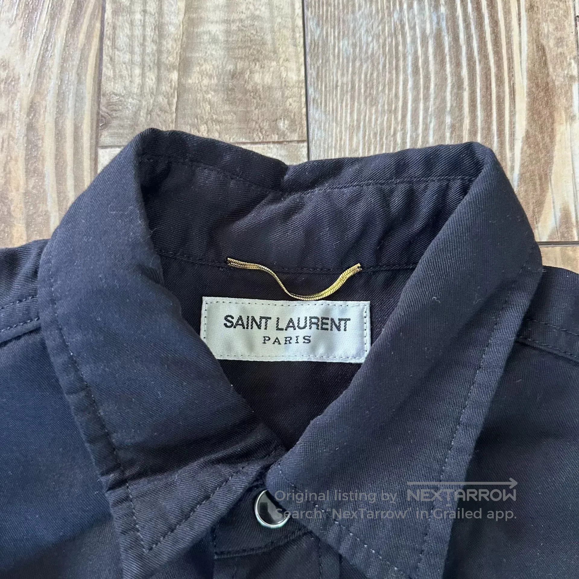 Saint Laurent Paris Saint Laurent YSL Gemstone Button Shirt. Size US M / EU 48-50 / 2 - 3 Thumbnail