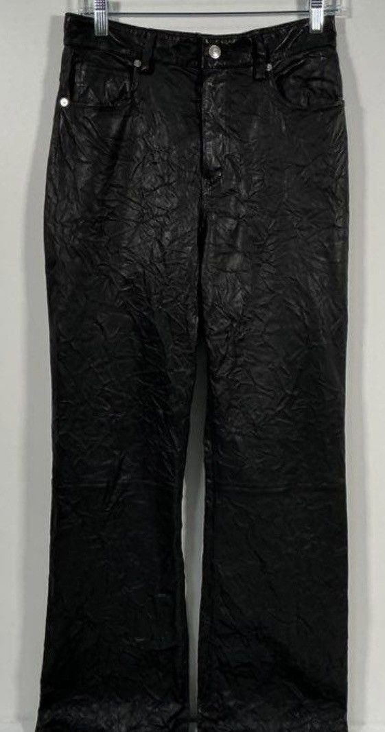 Zadig & Voltaire Zadig & Voltaire Noir Lamb Leather Flared Pants - Size 36 FR Size 26" / US 2 / IT 38 - 1 Thumbnail