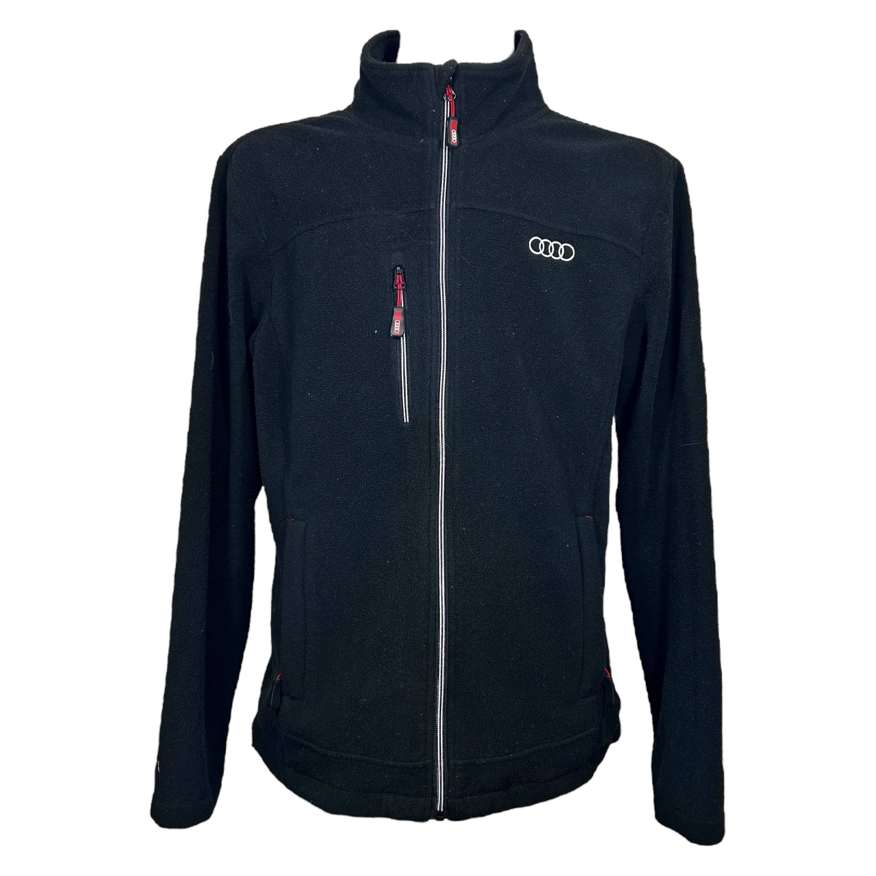 Audi × Vintage Audi Black Full Zip Fleece Jacket Sweatshirt Size Large Size US L / EU 52-54 / 3 - 1 Thumbnail