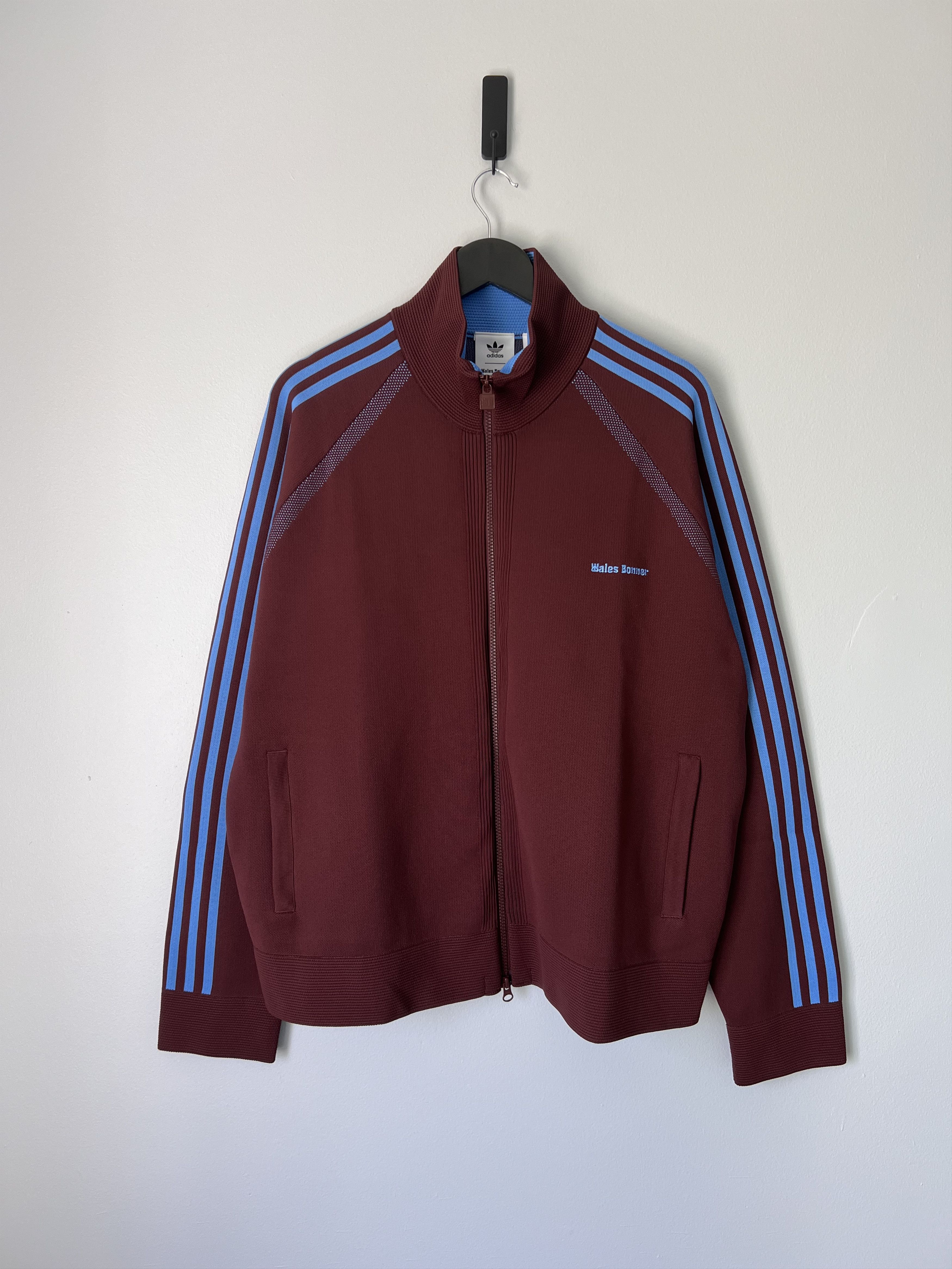 image of Adidas Knit Track Top In Mystery Brown, Men's (Size XL)