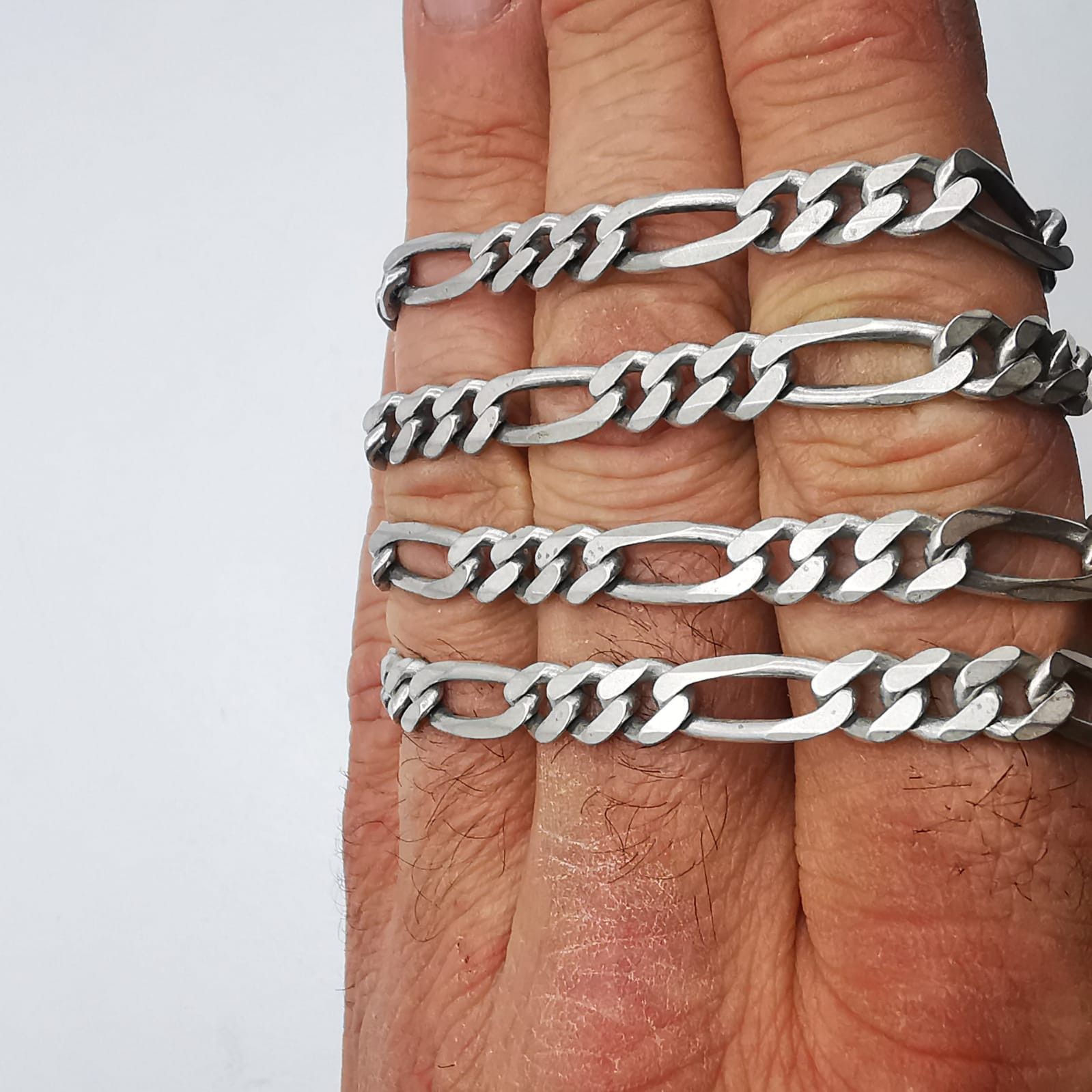 Sterling Silver Vintage Massive Chain 925 Sterling Silver,Signature 42,29g Size ONE SIZE - 6 Thumbnail