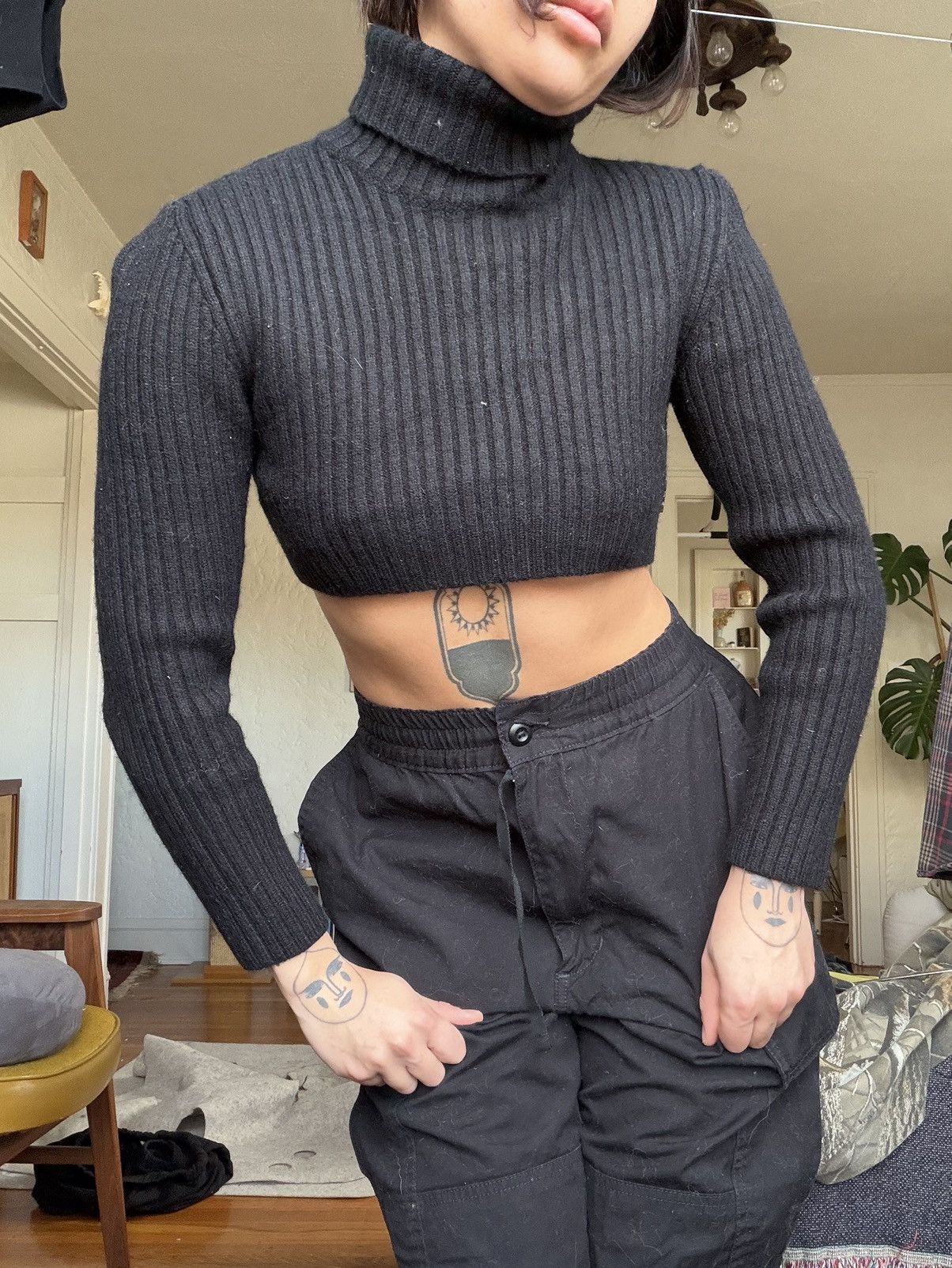 Jean Paul Gaultier Jean Paul Ribbed Cropped Turtleneck Size XS / US 0-2 / IT 36-38 - 2 Thumbnail