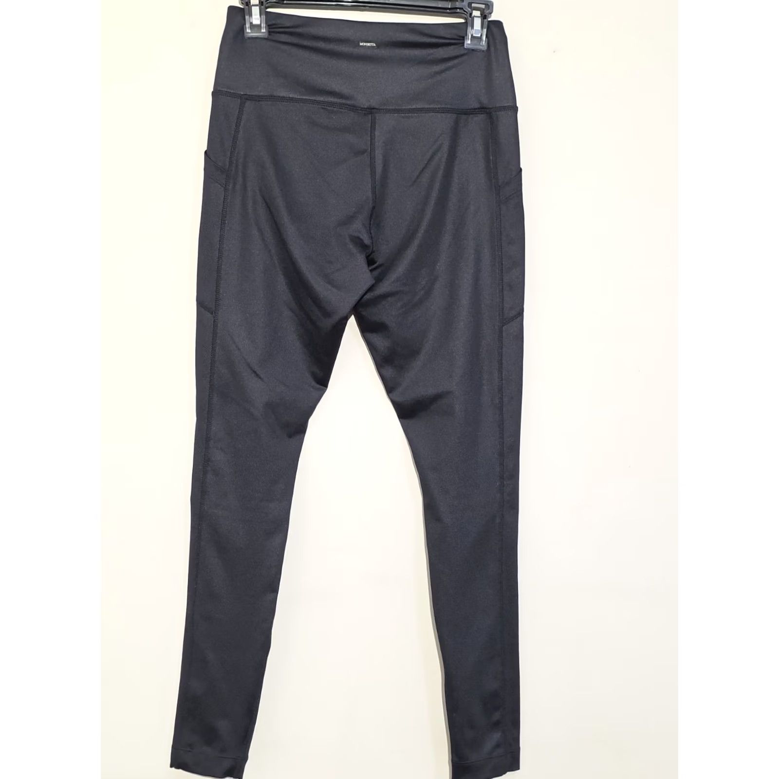 Vintage Mondetta Women Performance Luxury Leggings Hi Rise Yoga Side Pockets Size S Black Ankle Athletic Slim Sexy Athleisure Pockets Stretch Comfortable Size 28" / US 6 / IT 42 - 6 Thumbnail