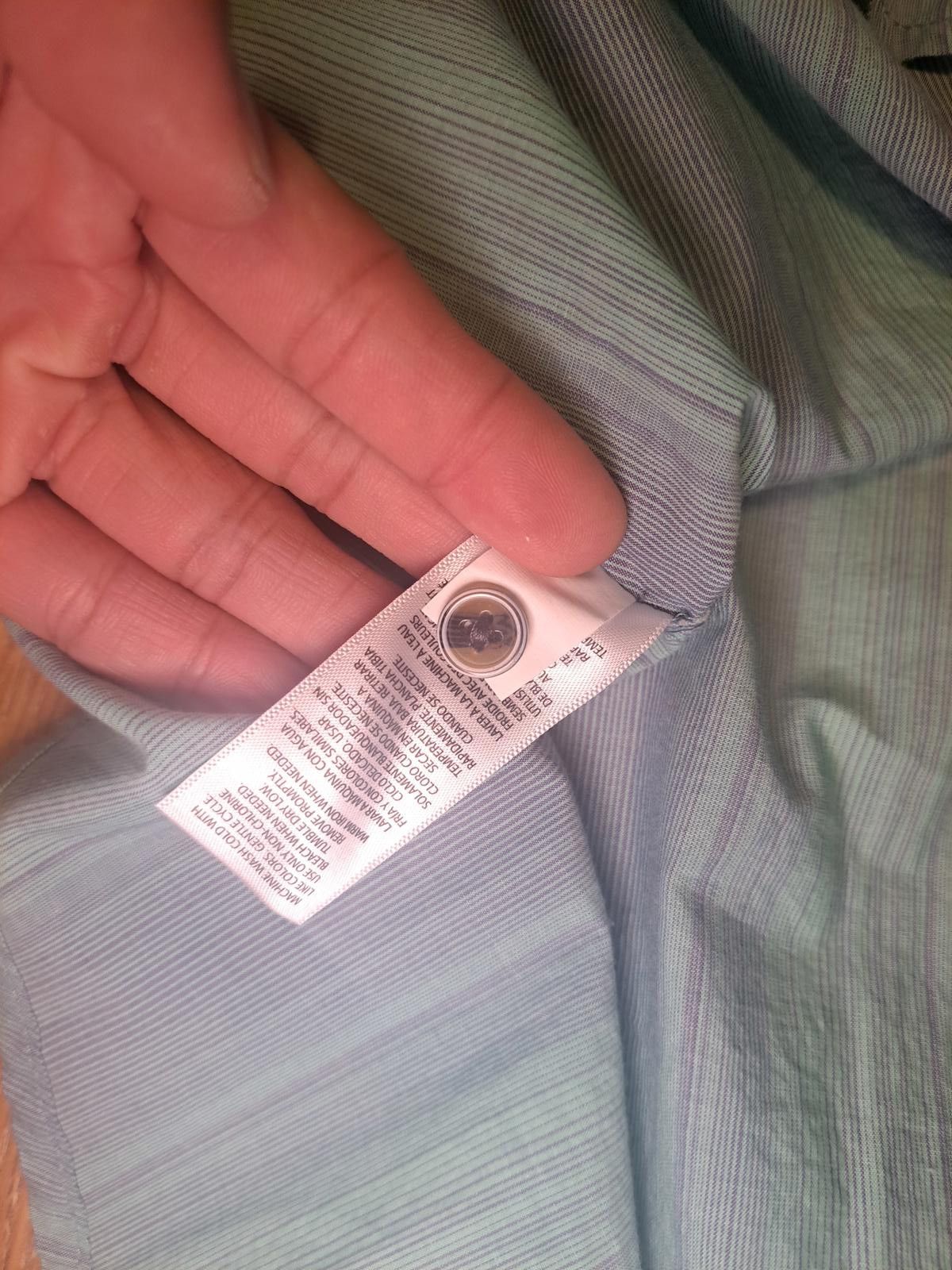 Ike Behar Ike Behar Button Up Dress Shirt Mens Large Green Cotton Size 42R - 5 Thumbnail