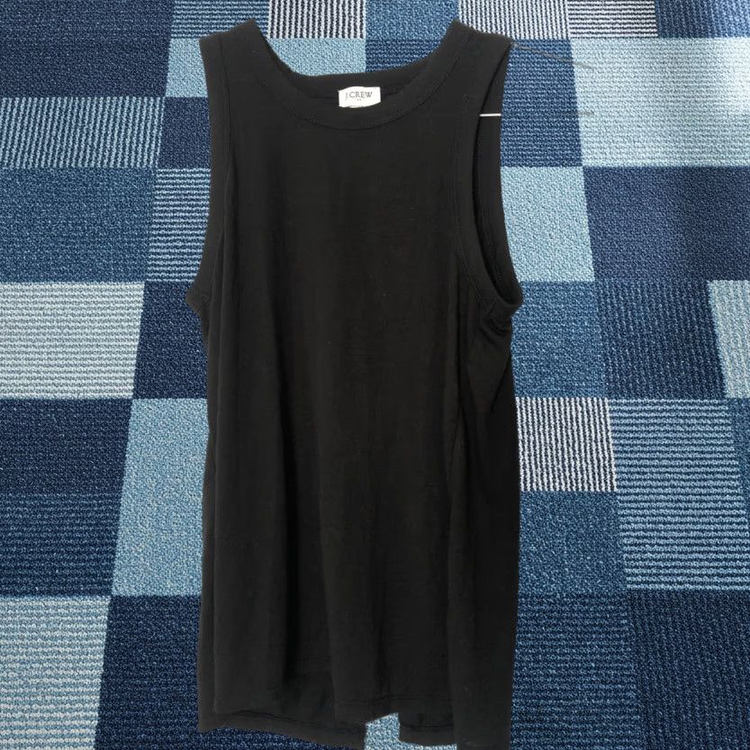 J.Crew J. Crew Tank Sleeveless Cotton Black XS Open Slit Back Women's XS Tank Top Tee Size XS / US 0-2 / IT 36-38 - 1 Thumbnail