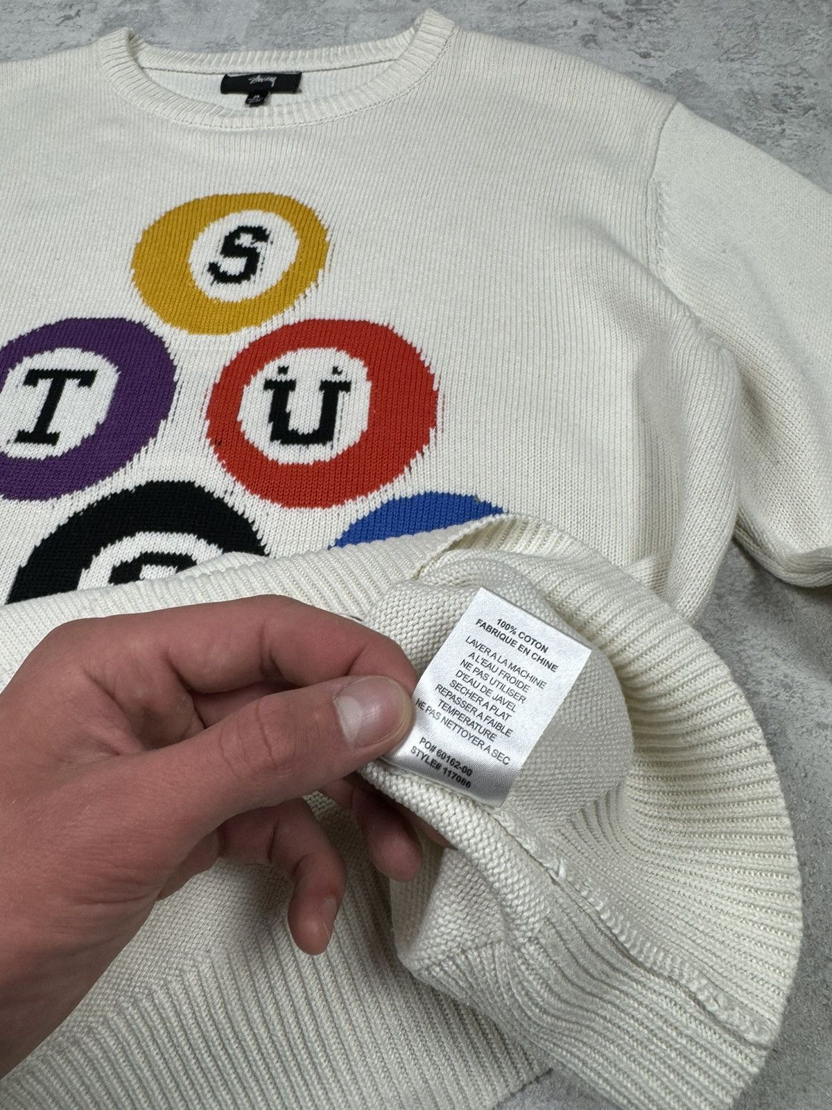 Stussy Stussy Billiard Sweater Big Logo Size M Size US M / EU 48-50 / 2 - 12 Thumbnail