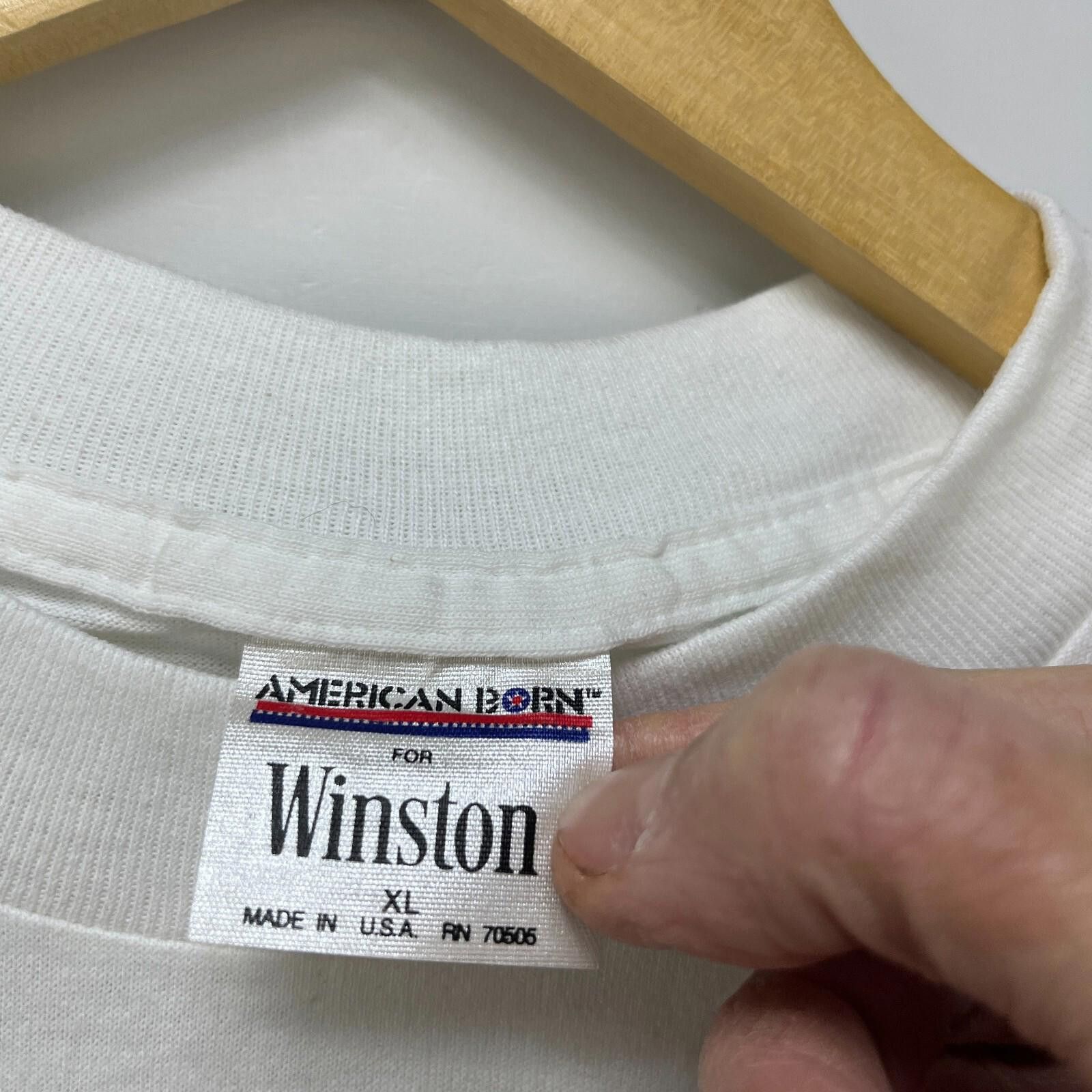 Harry Winston Vintage 90s Winston Cigarettes Eagle Pocket T-Shirt XL Size US XL / EU 56 / 4 - 4 Thumbnail