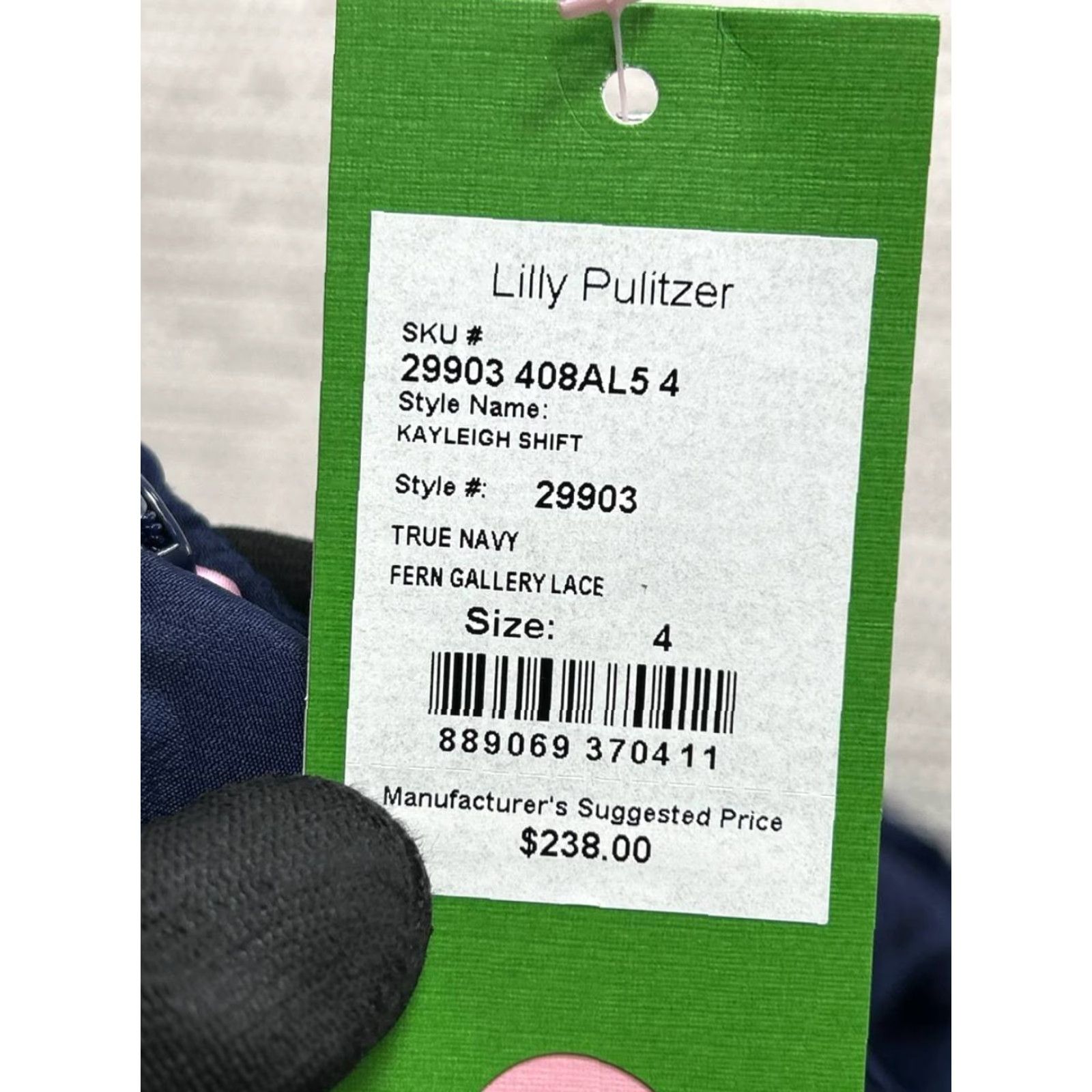 Lilly Pulitzer Lilly Pulitzer Kayleigh Shift Dress Womens 4 Blue Fern Gallery Lace Cotton New Size S / US 4 / IT 40 - 5 Thumbnail
