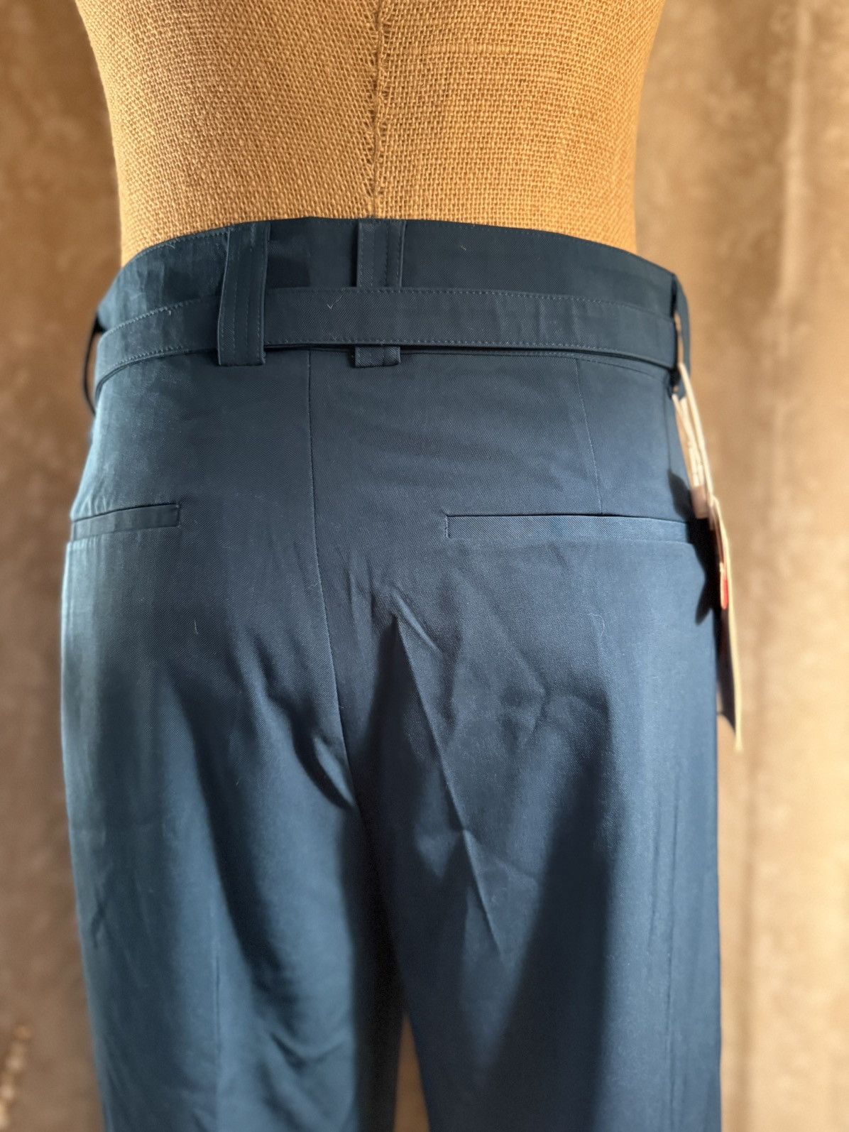 Designer Stylish Teal High-Waisted Trousers – Size 31 Size US 31 - 12 Thumbnail