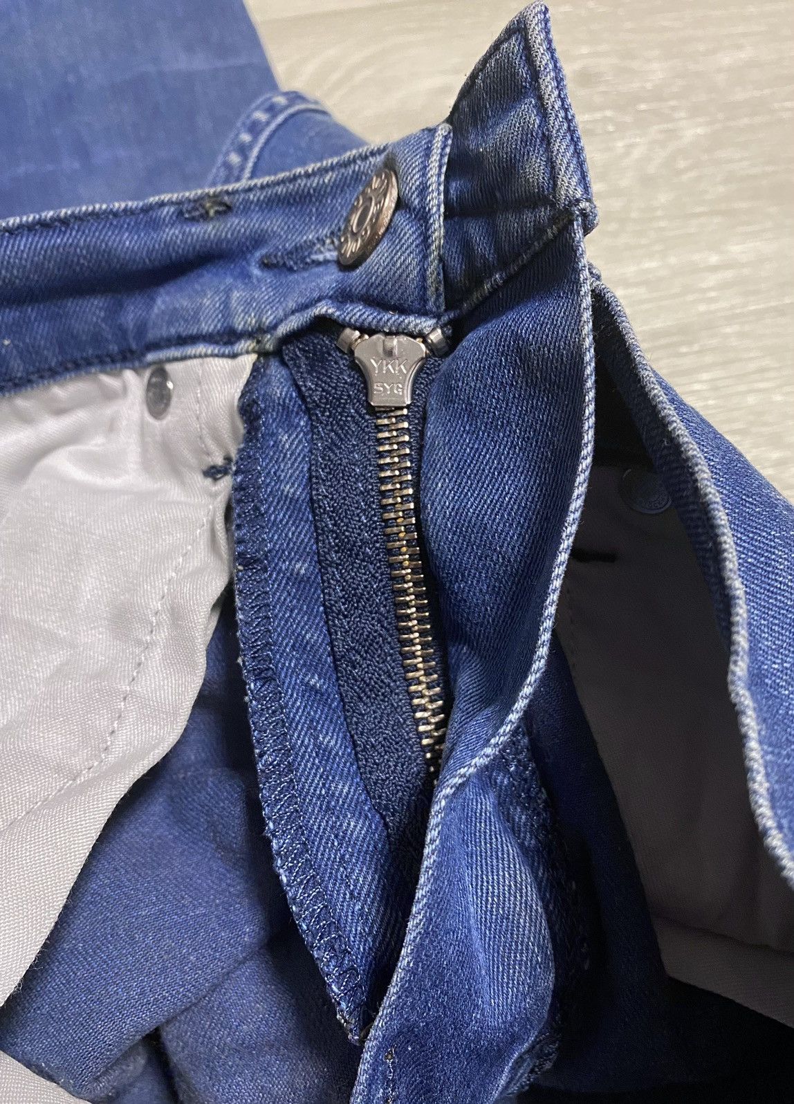 Acne Studios Acne Studios Vega Deep Petrol Washed Blue Stretch Jean Denim Size US 30 / EU 46 - 19 Thumbnail