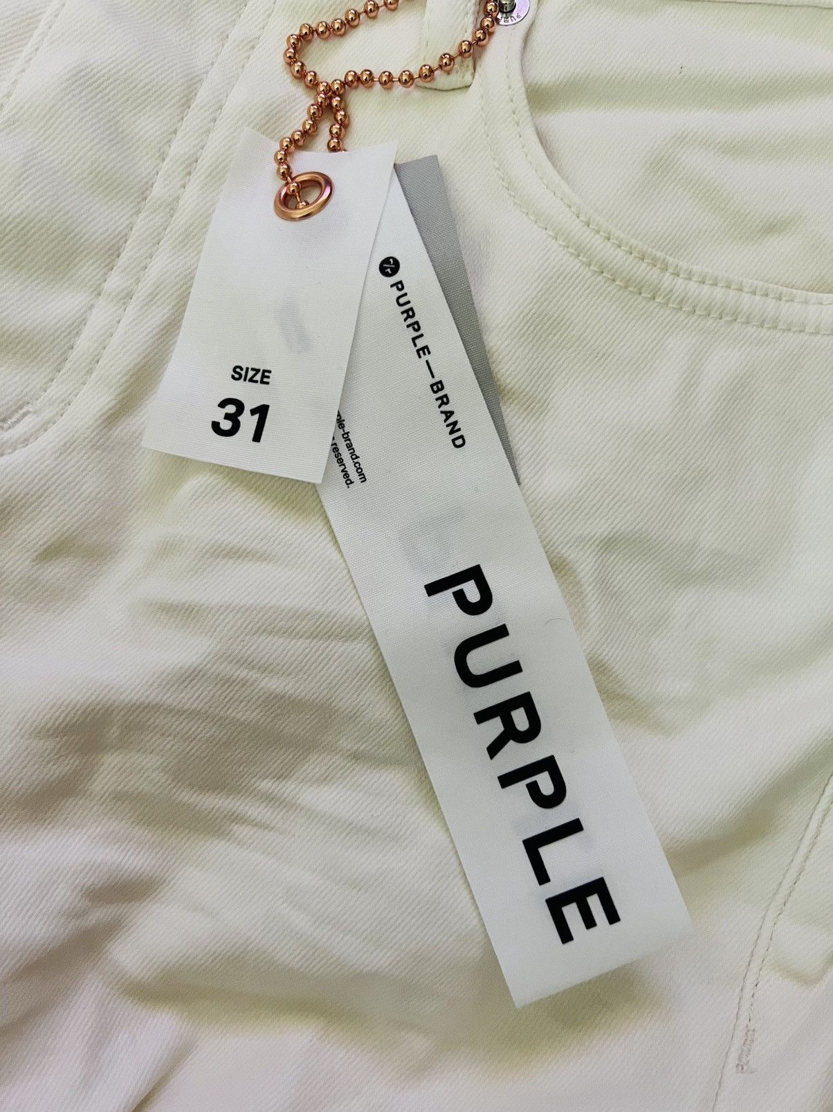 Purple Brand Purple Brand Jeans Men Patent Cargo Bootcut White Size 31/32 Size US 31 - 7 Thumbnail