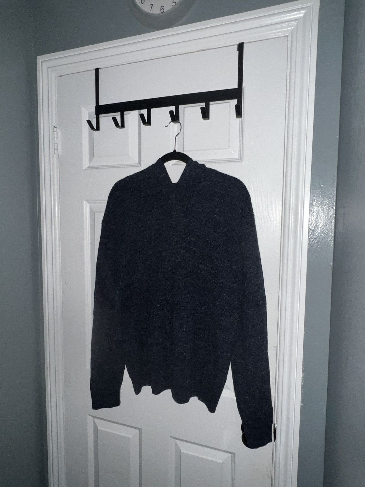 Banana Republic Banana Republic Brushed Waffle Knit Navy Hoodie Size US L / EU 52-54 / 3 - 1 Thumbnail