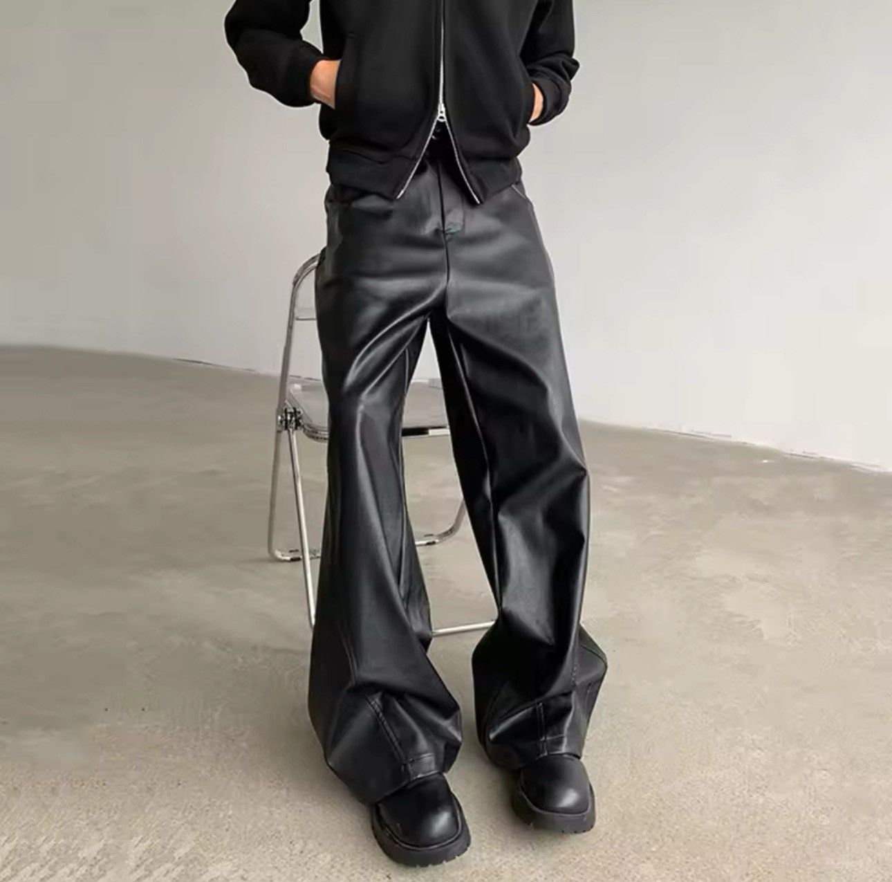 Japanese Brand × Vintage American Style Men's Pants Casual Pu Leather Size US 29 - 4 Thumbnail