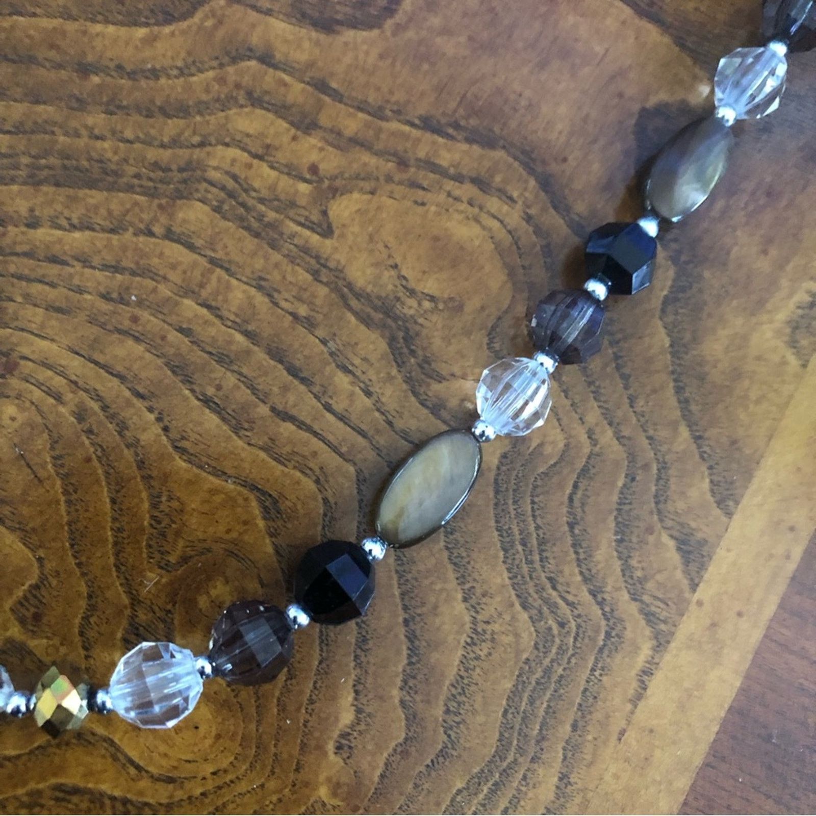 Handmade Handcrafted repurpose tiger eye beaded necklace Size ONE SIZE - 10 Thumbnail