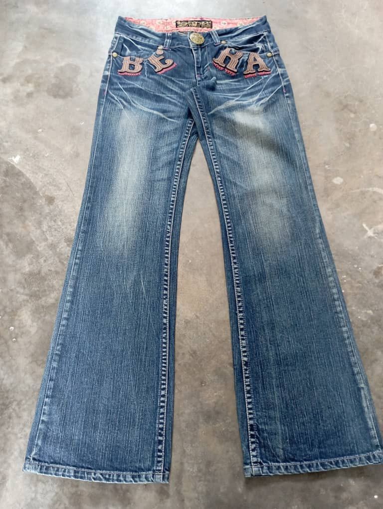 Tornado Mart Super Flare Jeans Japan Skulls Riobera Jeans Stone Wash Size US 28 / EU 44 - 1 Thumbnail