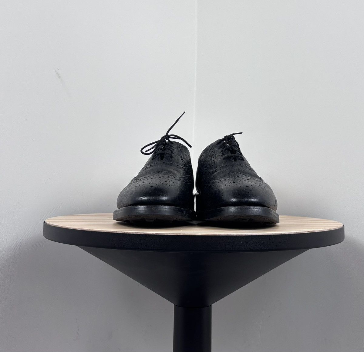 These Glory Days These Glory Days Bespoke Men’s Black Leather Oxford Shoes Size US 8 / EU 41 - 4 Thumbnail