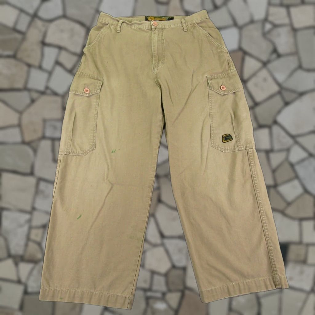 Vintage VINTAGE Gasoline Cargo Pants Men 32x26 Beige Army Combat Twill Regular Fit Size US 34 / EU 50 - 1 Thumbnail